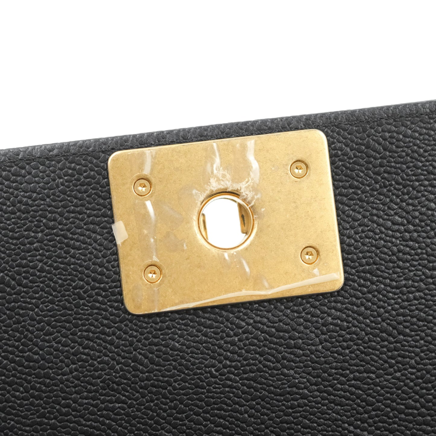 Chanel Small Boy Chain Around Black Caviar Gold Hardware