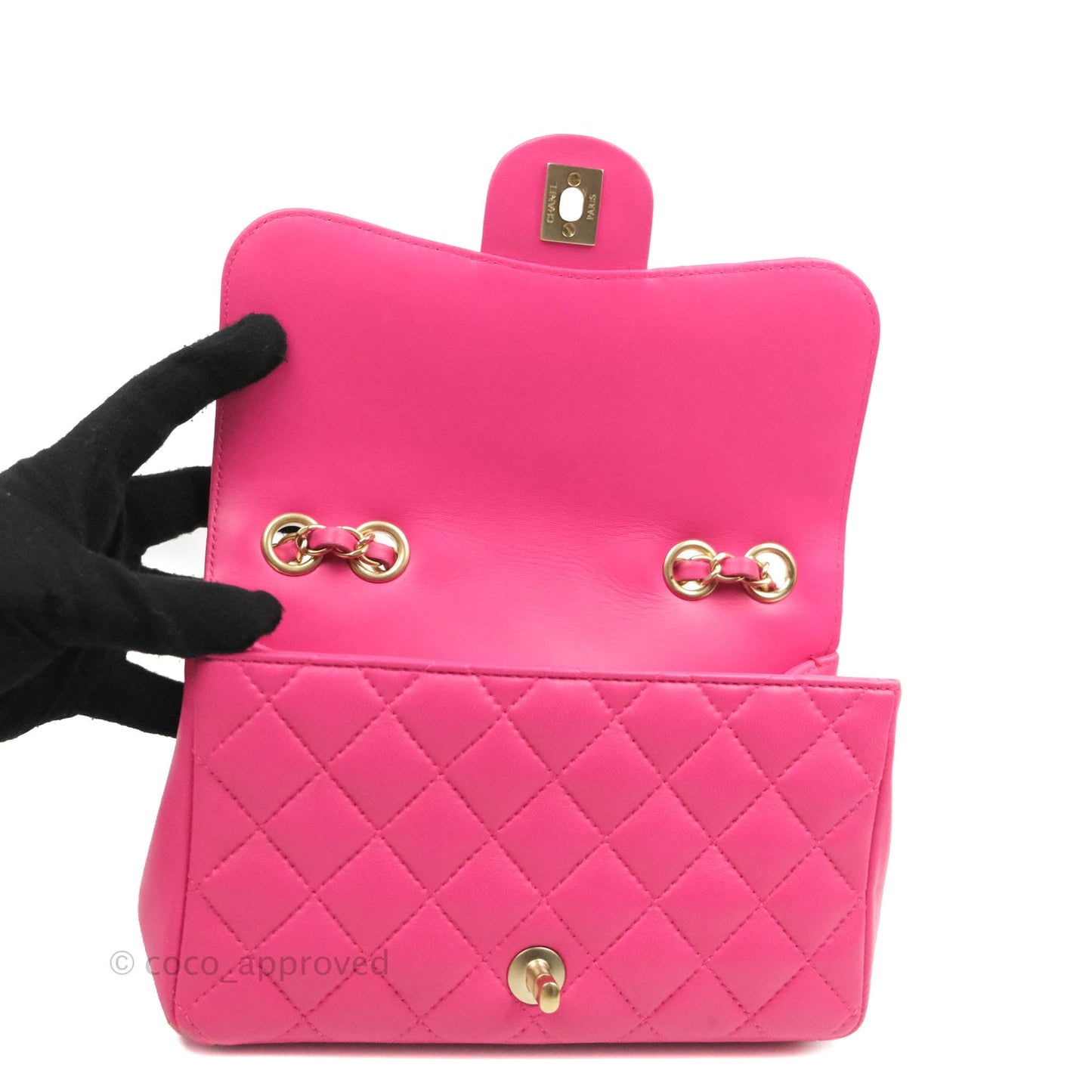 Chanel Quilted Small Flap Pink Lambskin Matte Gold Hardware