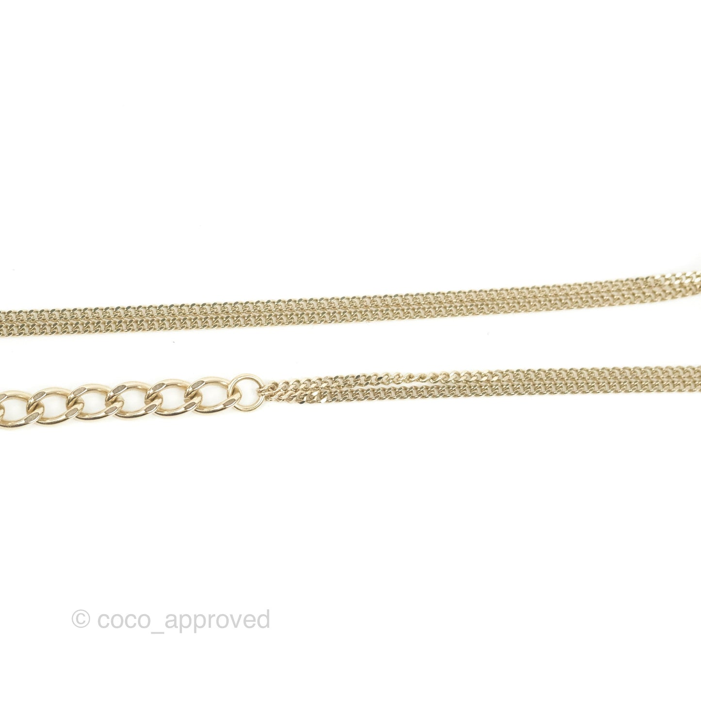 Chanel CC Cube Choker Necklace Black Light Gold Tone 22K