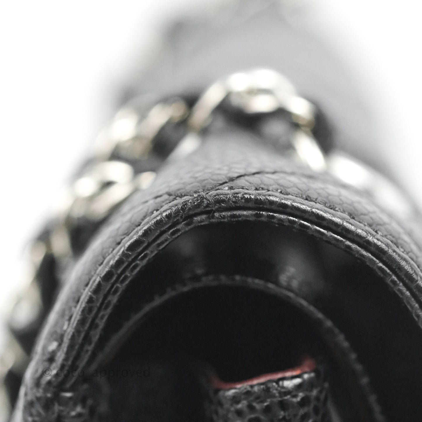 Chanel Classic M/L Medium Flap Quilted Black Caviar Silver Hardware