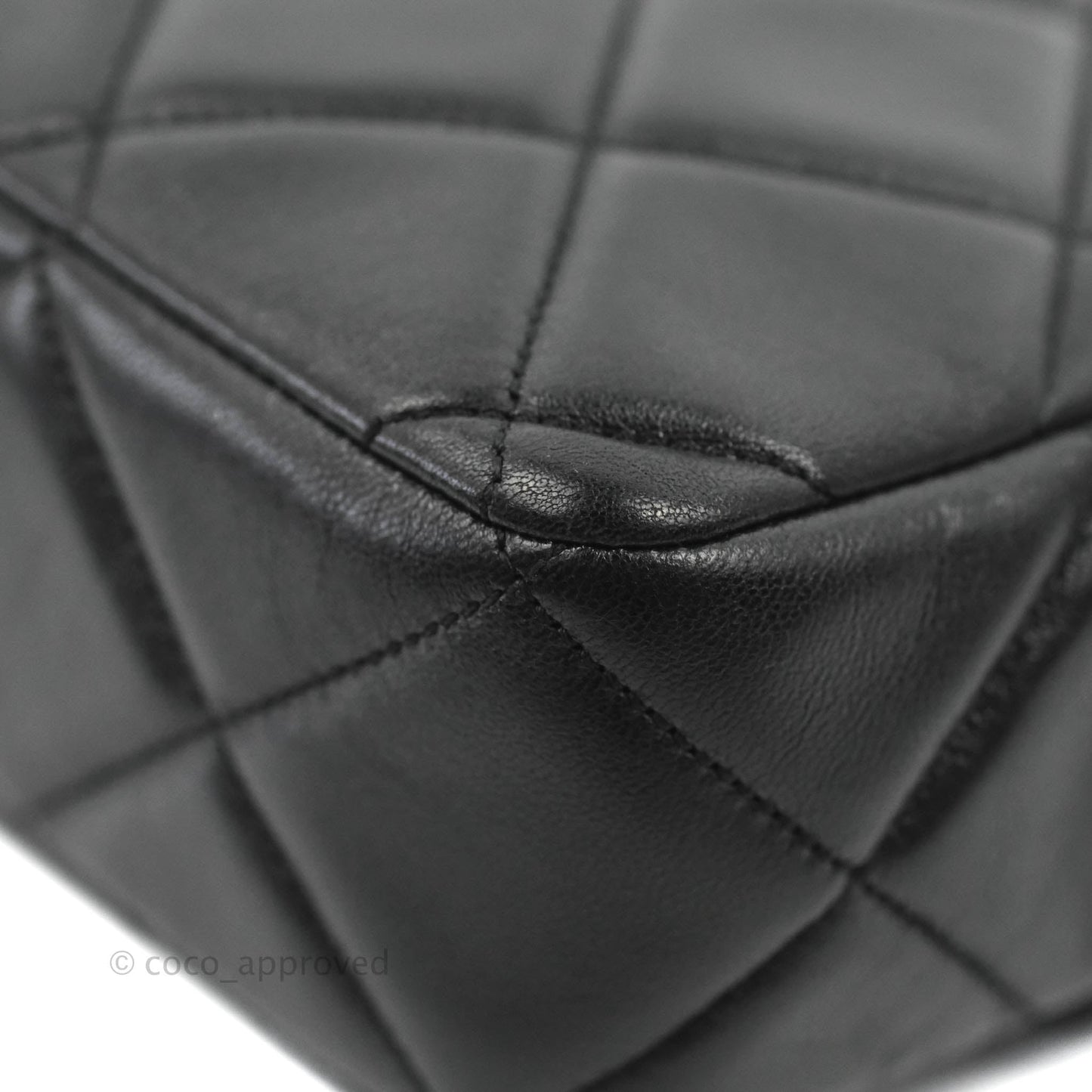Chanel Quilted Square Flap Bijoux Chain Strap Black Aged Gold Hardware