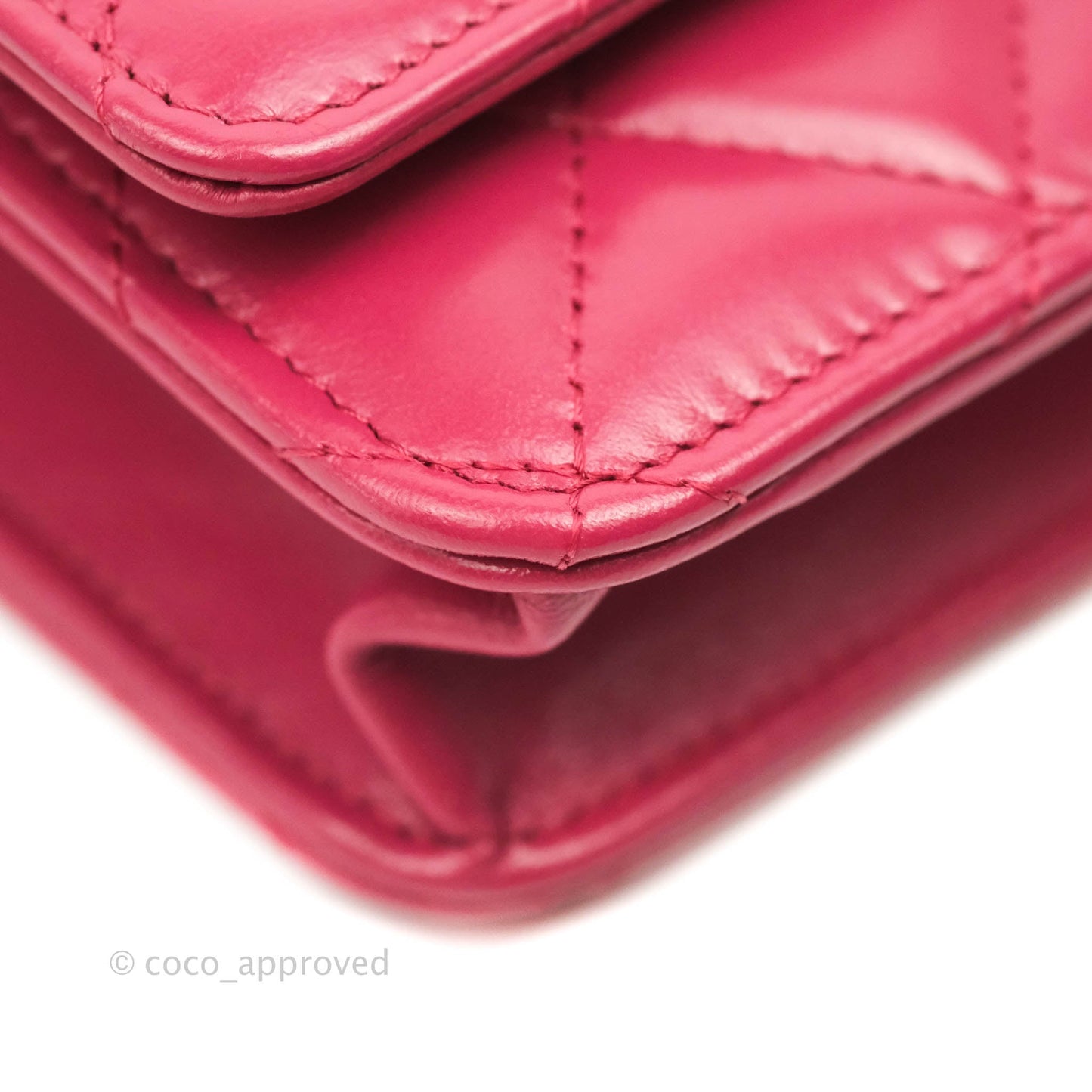 Chanel Quilted Perfect Fit Adjustable Wallet On Chain WOC Pink Calfskin Aged Gold Hardware