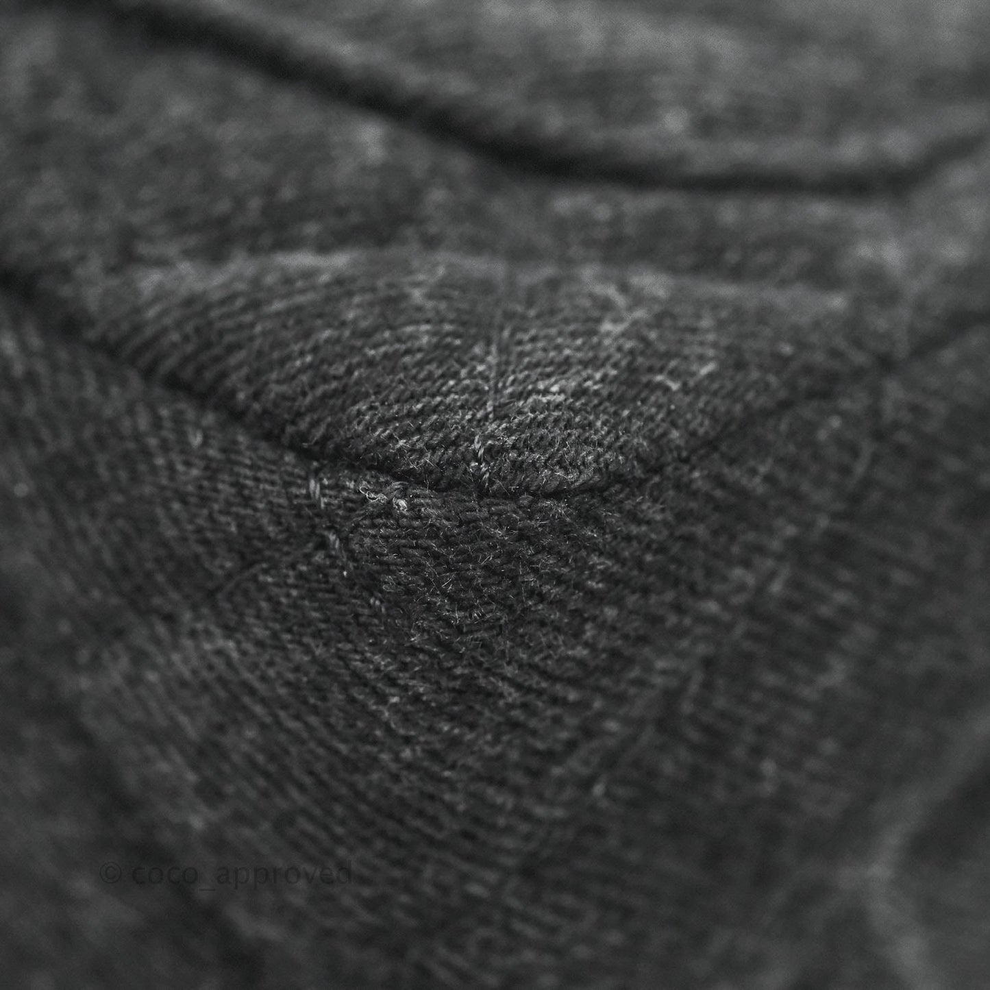 Chanel Quilted Mini Square Black Denim Silver Hardware