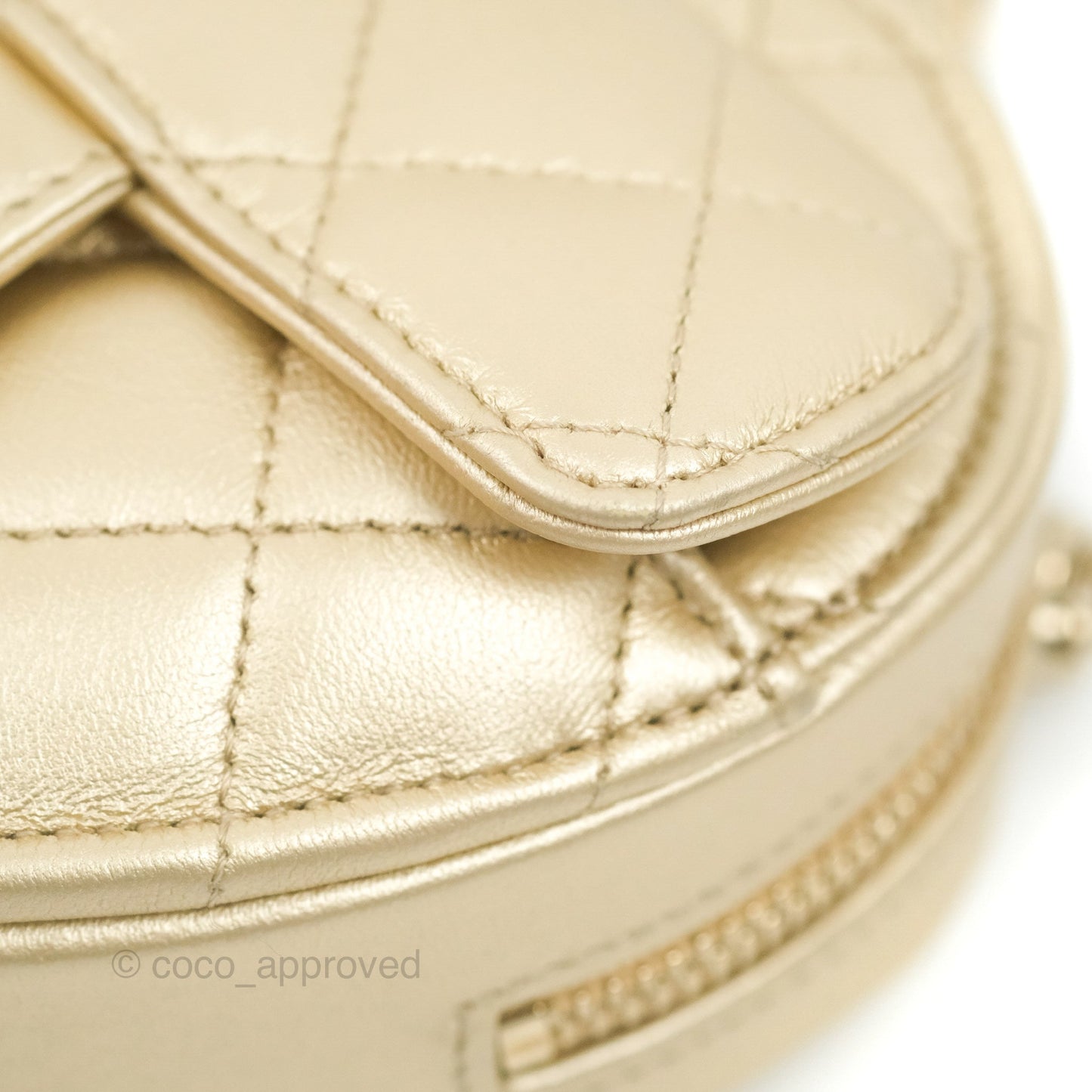Chanel Small Heart Bag Gold Lambskin Gold Hardware 22S