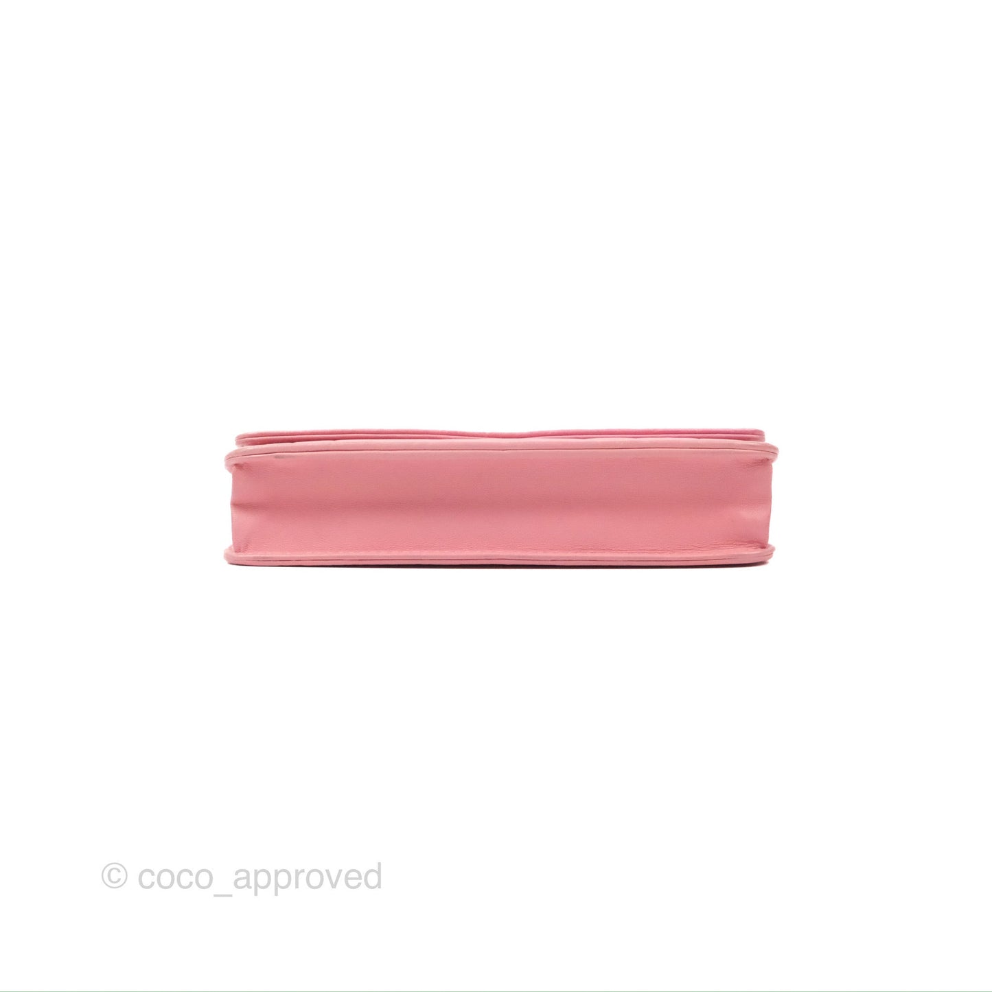 Chanel Camellia Embossed Wallet On Chain WOC Pink Lambskin Silver Hardware