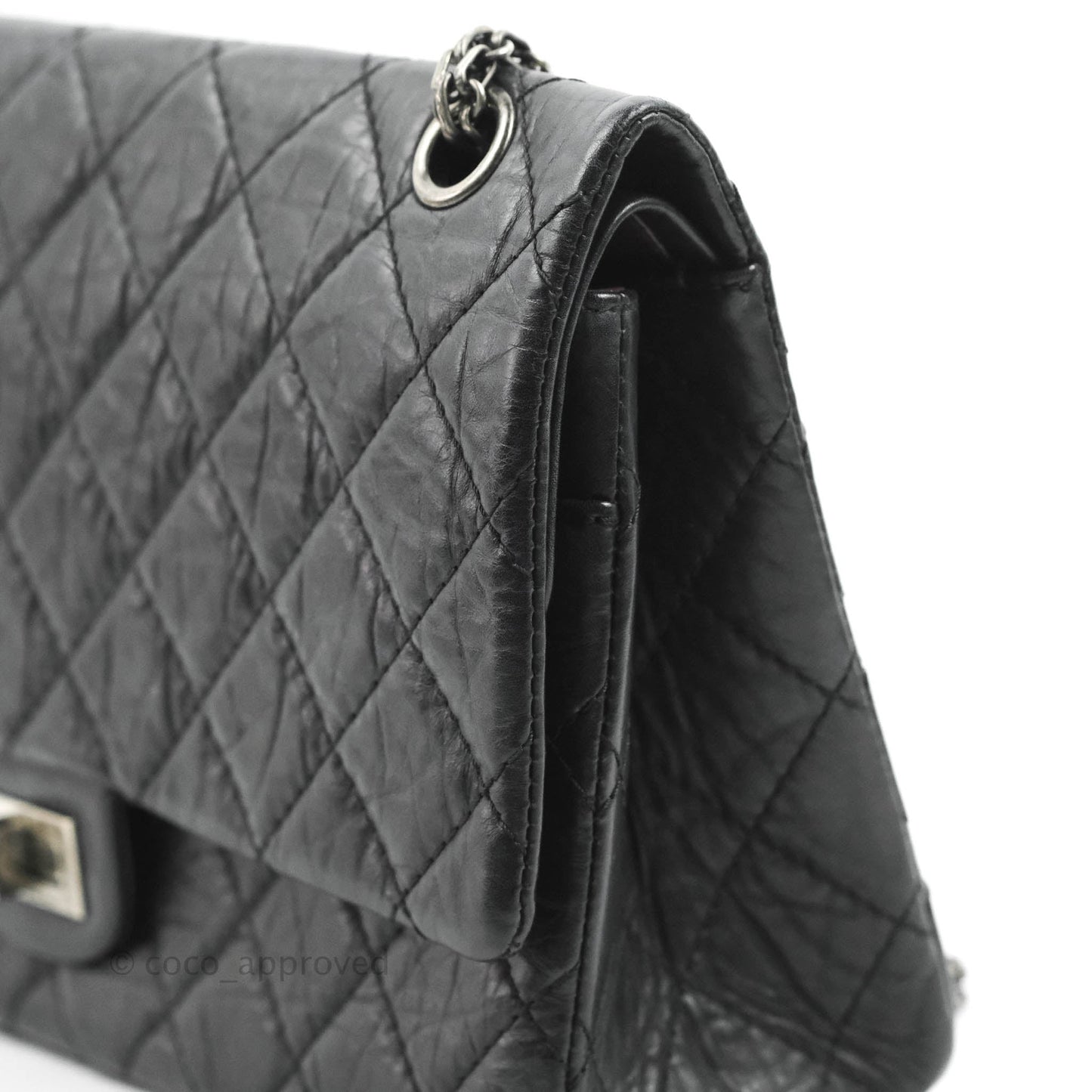 Chanel Reissue 226 Quilted Flap Black Aged Calfskin Ruthenium Hardware