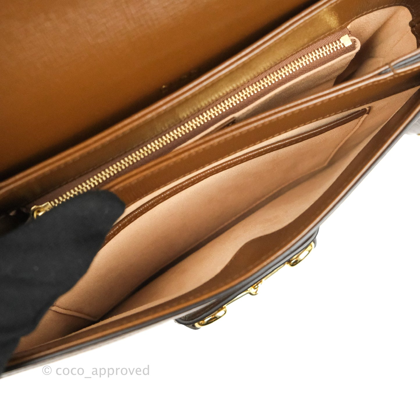 Gucci Horsebit 1955 GG Supreme Canvas Brown Shoulder Bag Gold Hardware
