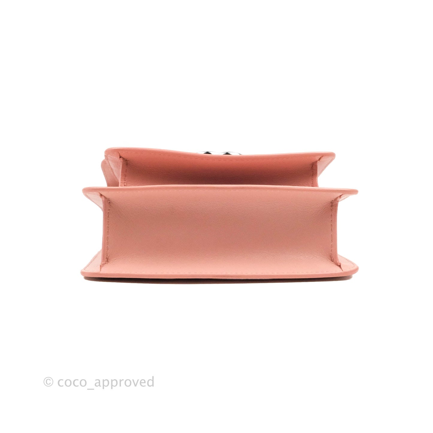 Chanel Small CC Box Flap Bag Pink Calfskin Silver Hardware