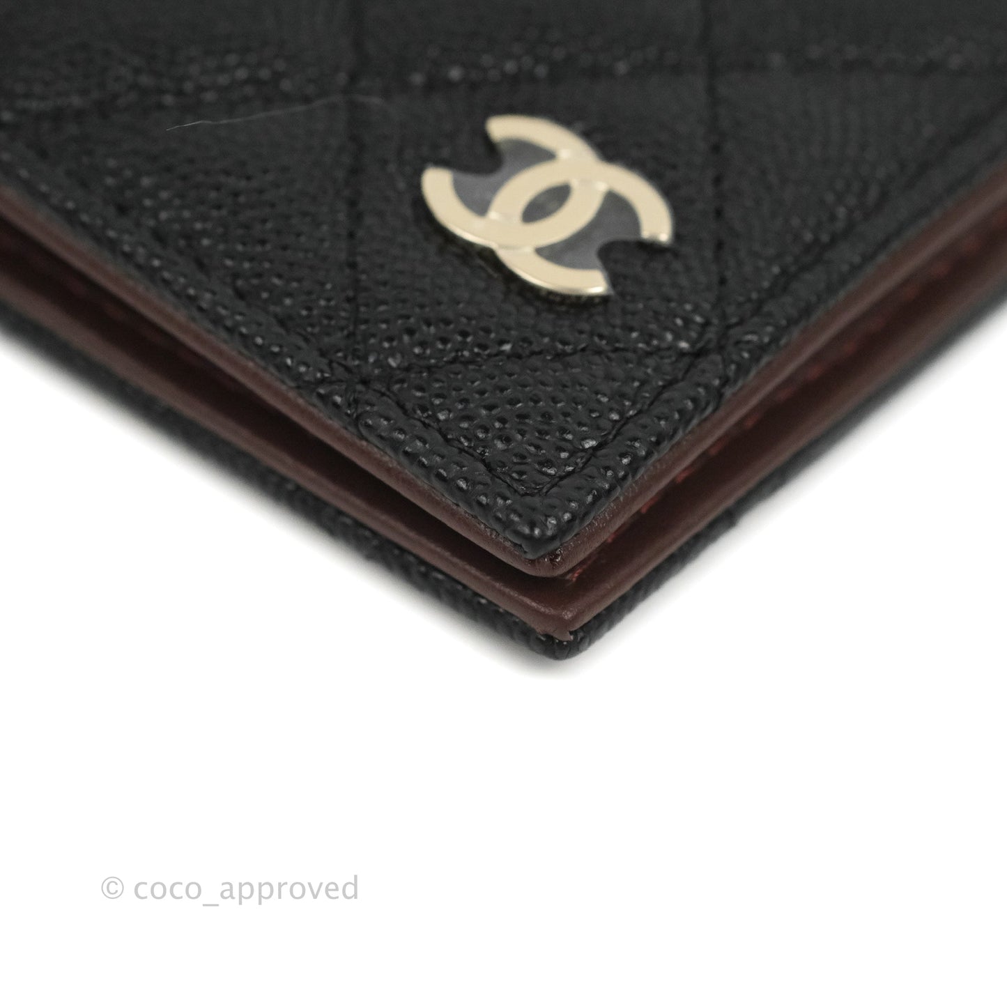 Chanel Quilted Mens Wallet Caviar Black Gold Hardware