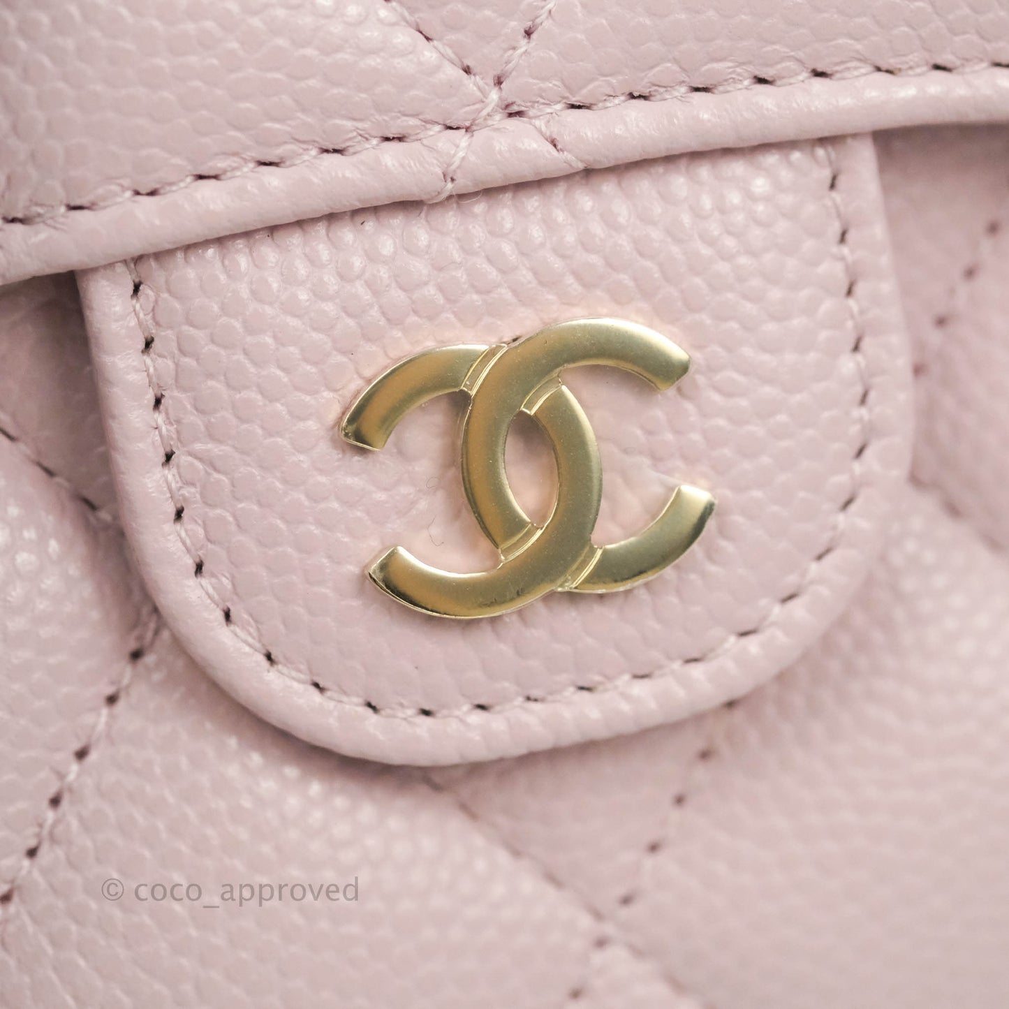Chanel Classic Flap Wallet Pink Caviar Gold Hardware 21S