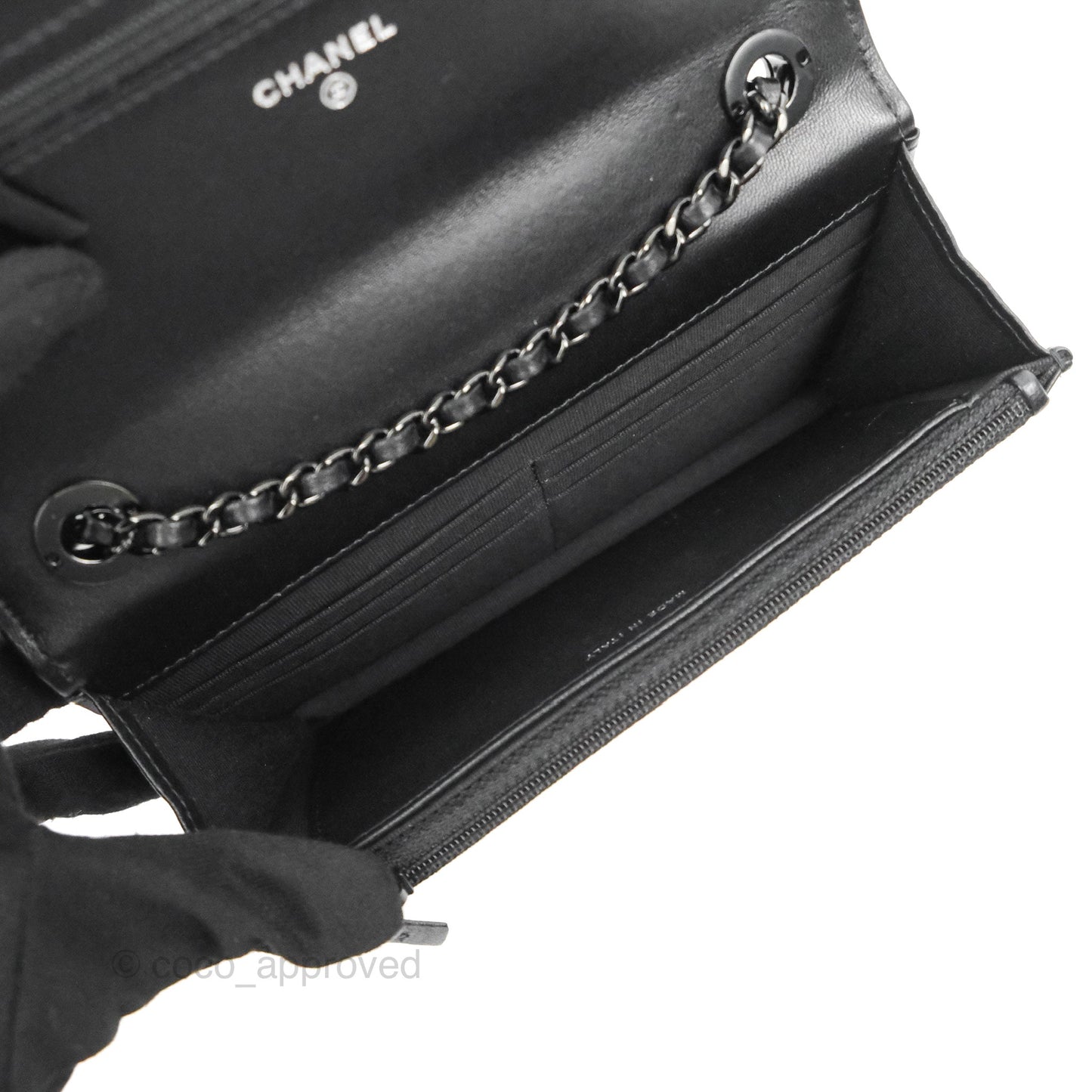 Chanel Trendy CC WOC Black Lambskin So Black Hardware