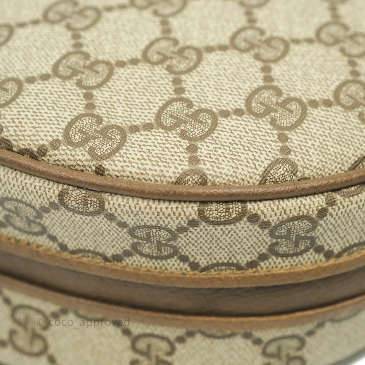 Gucci Vintage GG Monogram Canvas Round Shoulder Bag