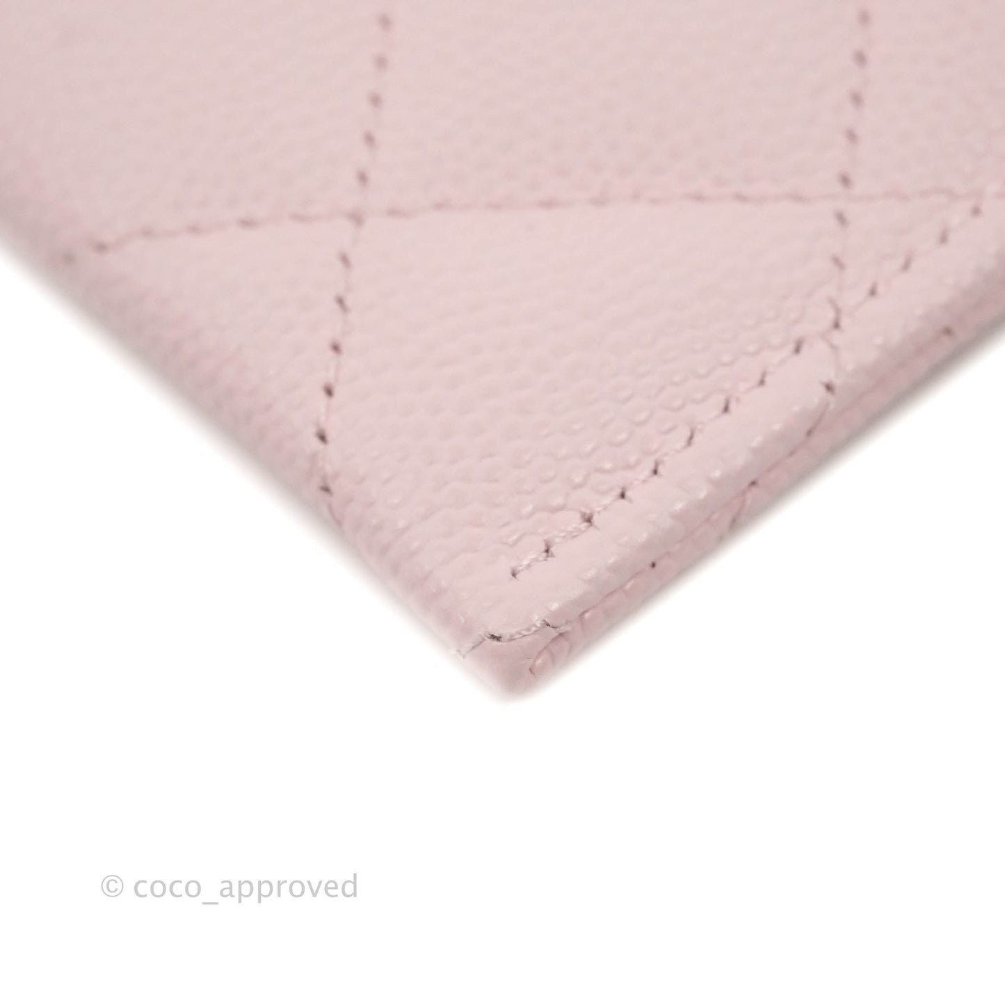 Chanel Classic Flat Card Holder Light Pink Caviar Gold Hardware