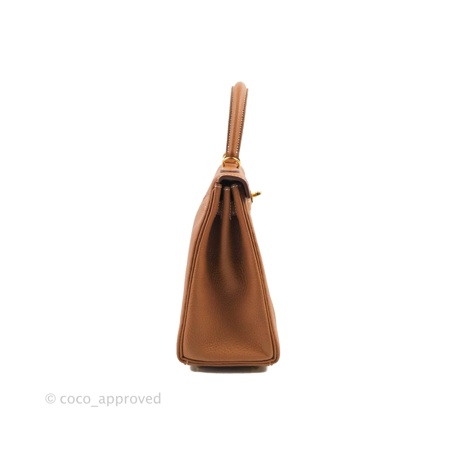 Hermès Retourne Kelly 25 Gold Togo Gold Hardware