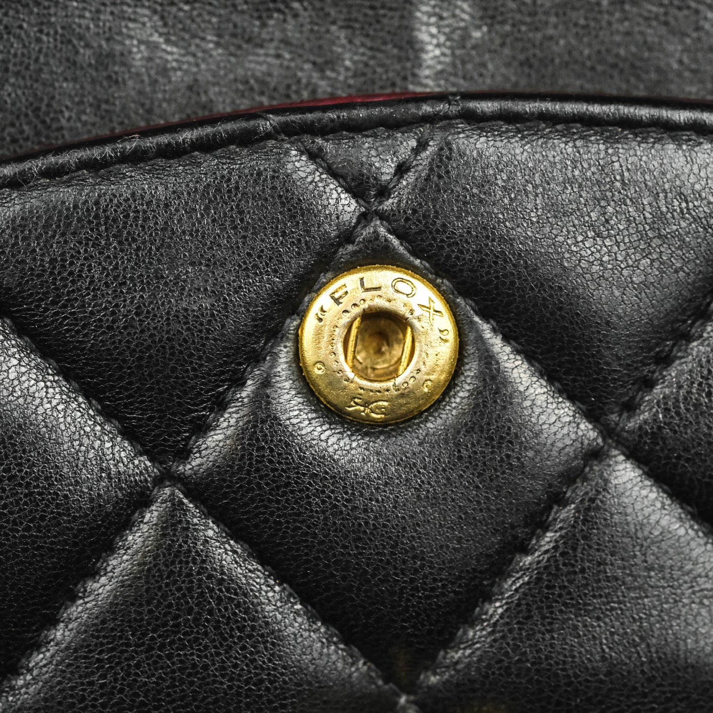 Chanel Vintage Classic M/L Medium Double Flap Bag Black Lambskin 24K Gold Hardware
