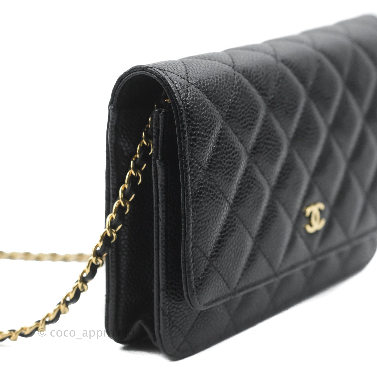 Chanel Quilted Classic WOC Black Caviar Gold Hardware