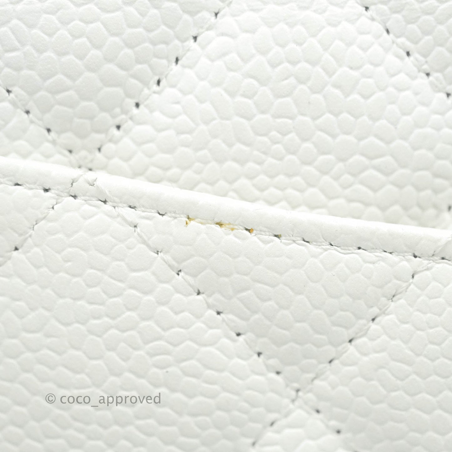 Chanel Jumbo Double Flap White Caviar Silver Hardware⁣⁣