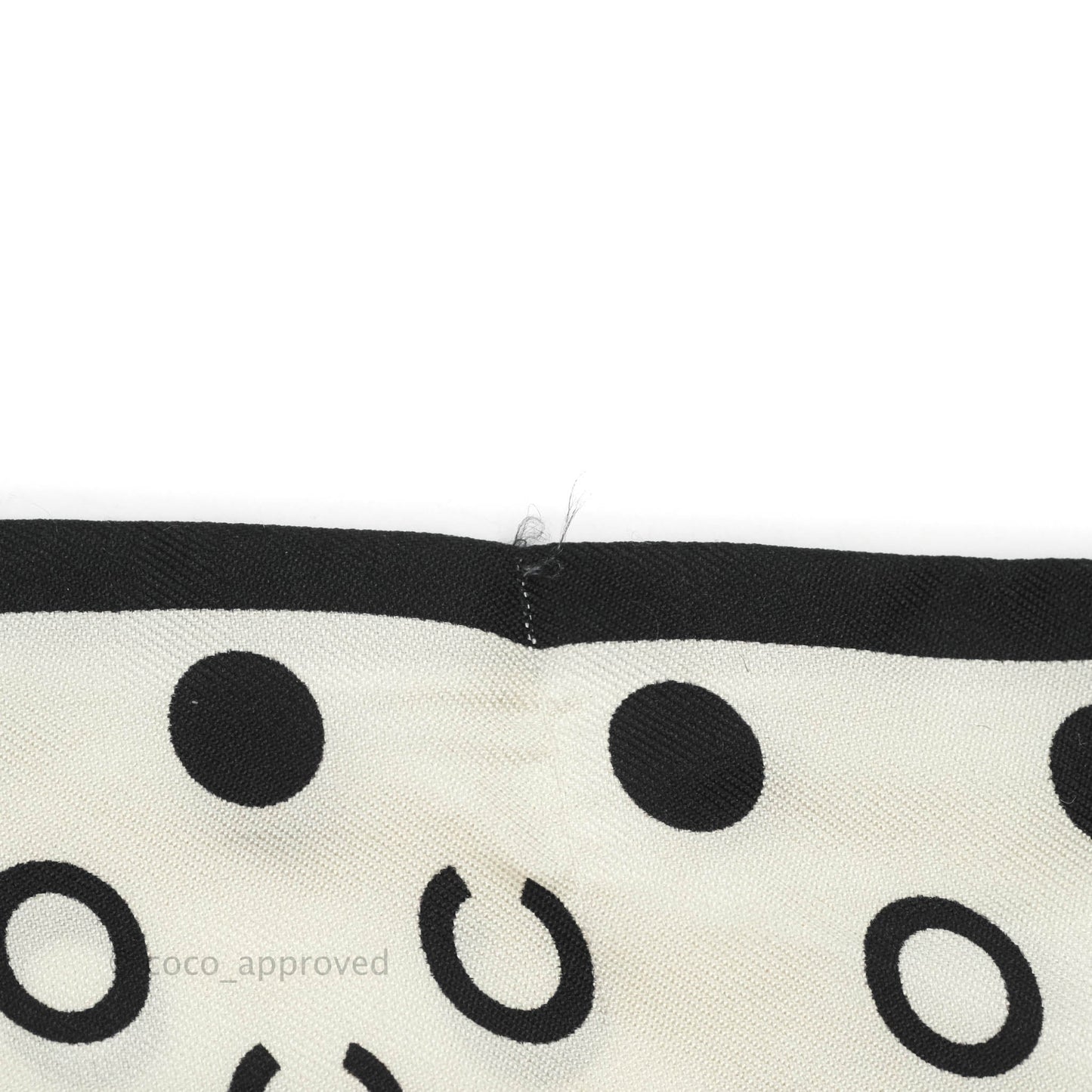 Chanel Coco Bow Silk Hair Accessory Ivory & Black