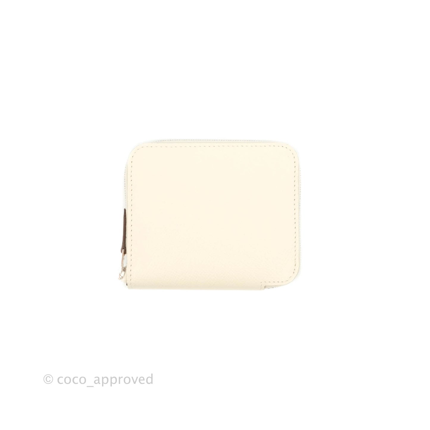 Hermès Silk In Compact Wallet Nata Epsom with La Patisserie Francaise Print