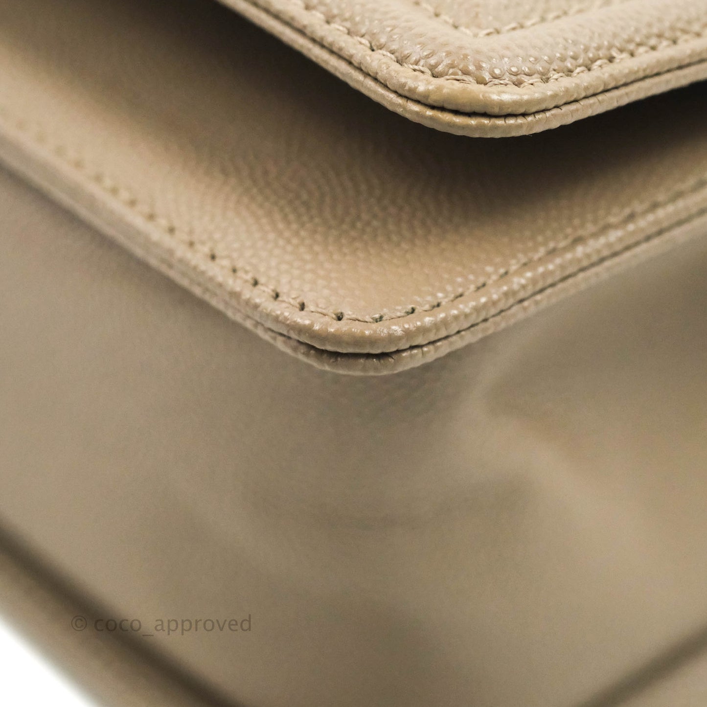 Chanel Quilted Medium Boy Grey Caviar Gold Hardware