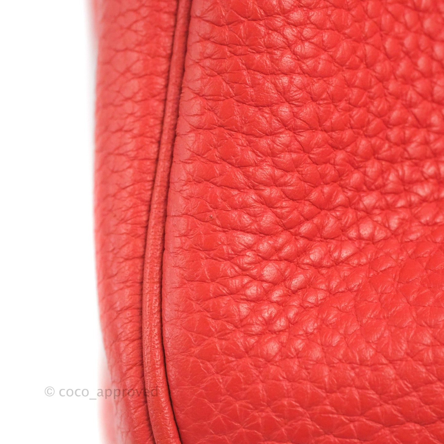 Hermès Lindy 30 Red Clemence Palladium Hardware