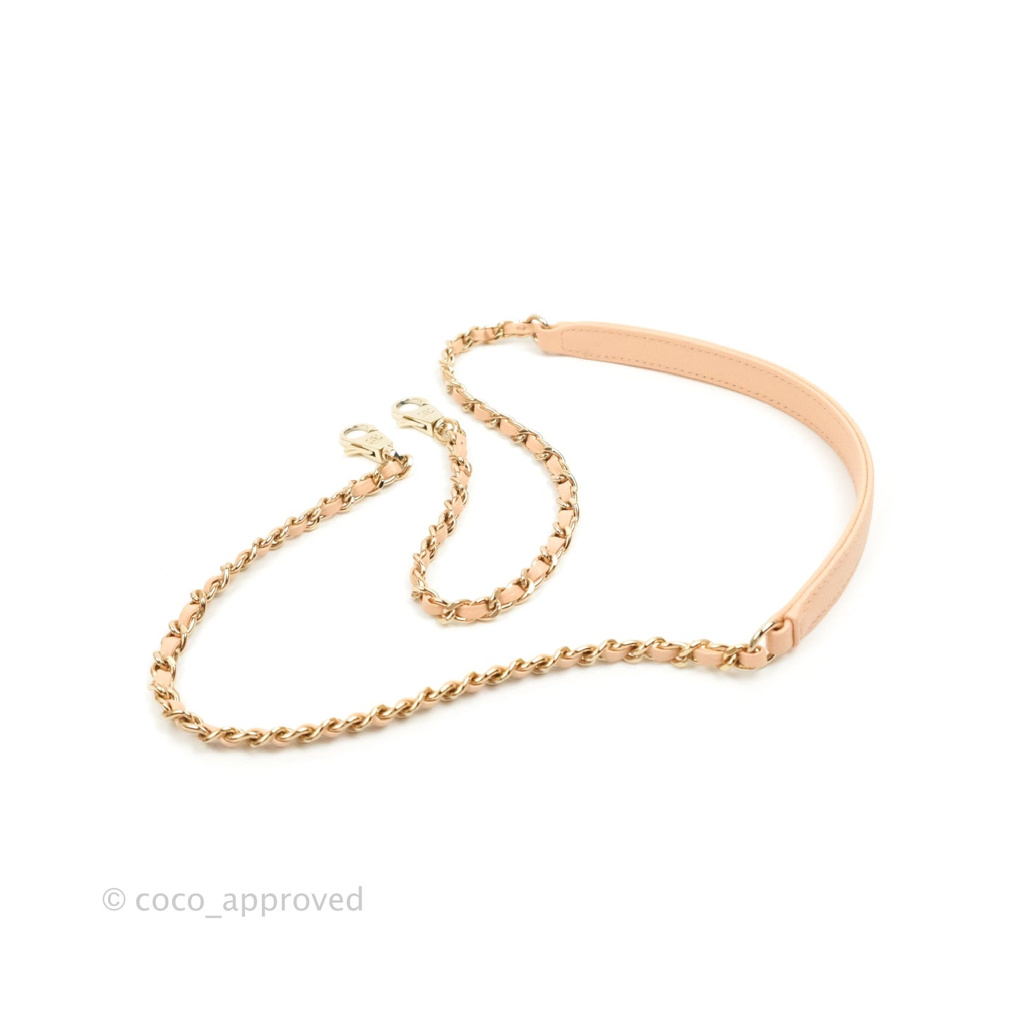 Chanel Small Coco Handle Quilted Peach Clair Caviar Gold Hardware