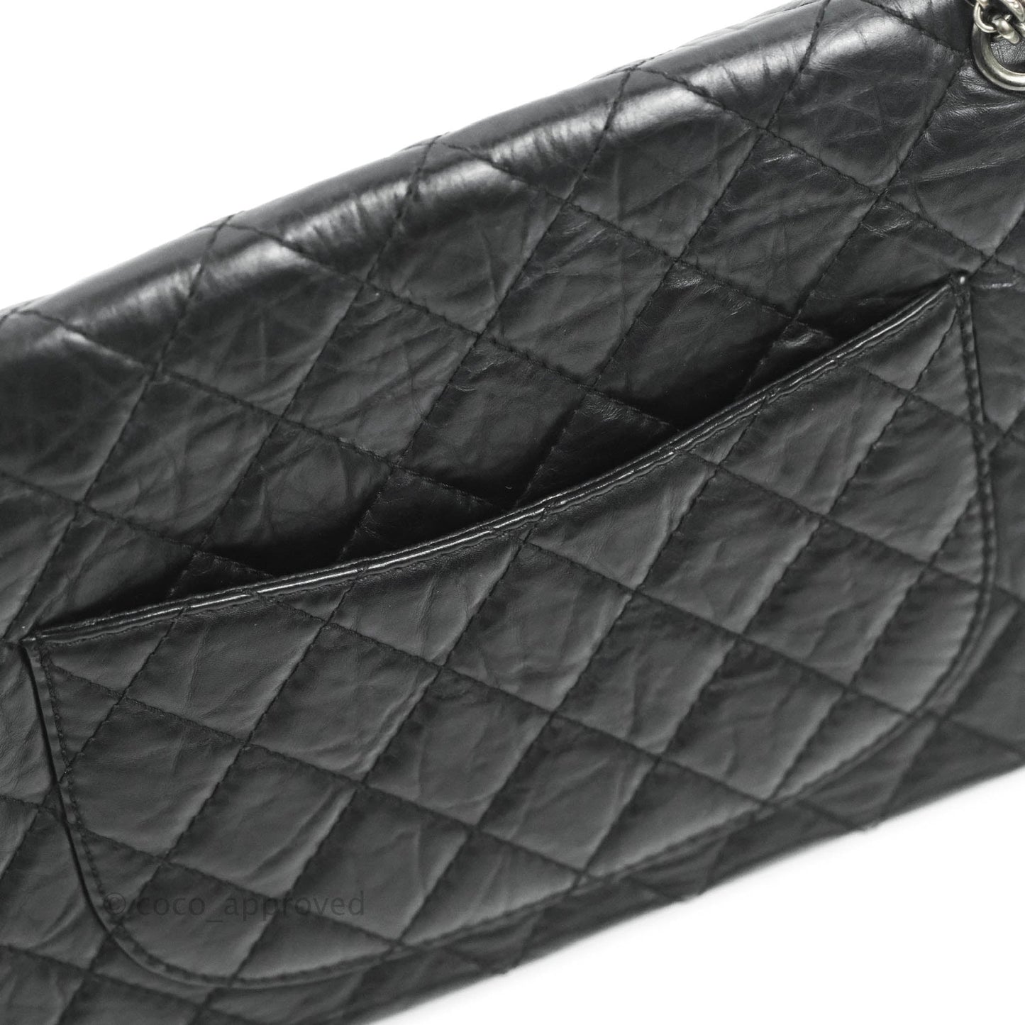 Chanel Reissue 226 Quilted Flap Black Aged Calfskin Ruthenium Hardware