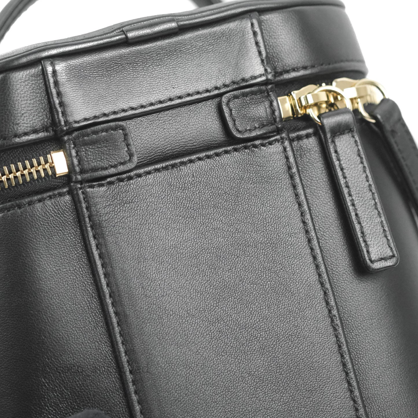 Chanel CC Mania Vanity Case Black Lambskin Gold Hardware