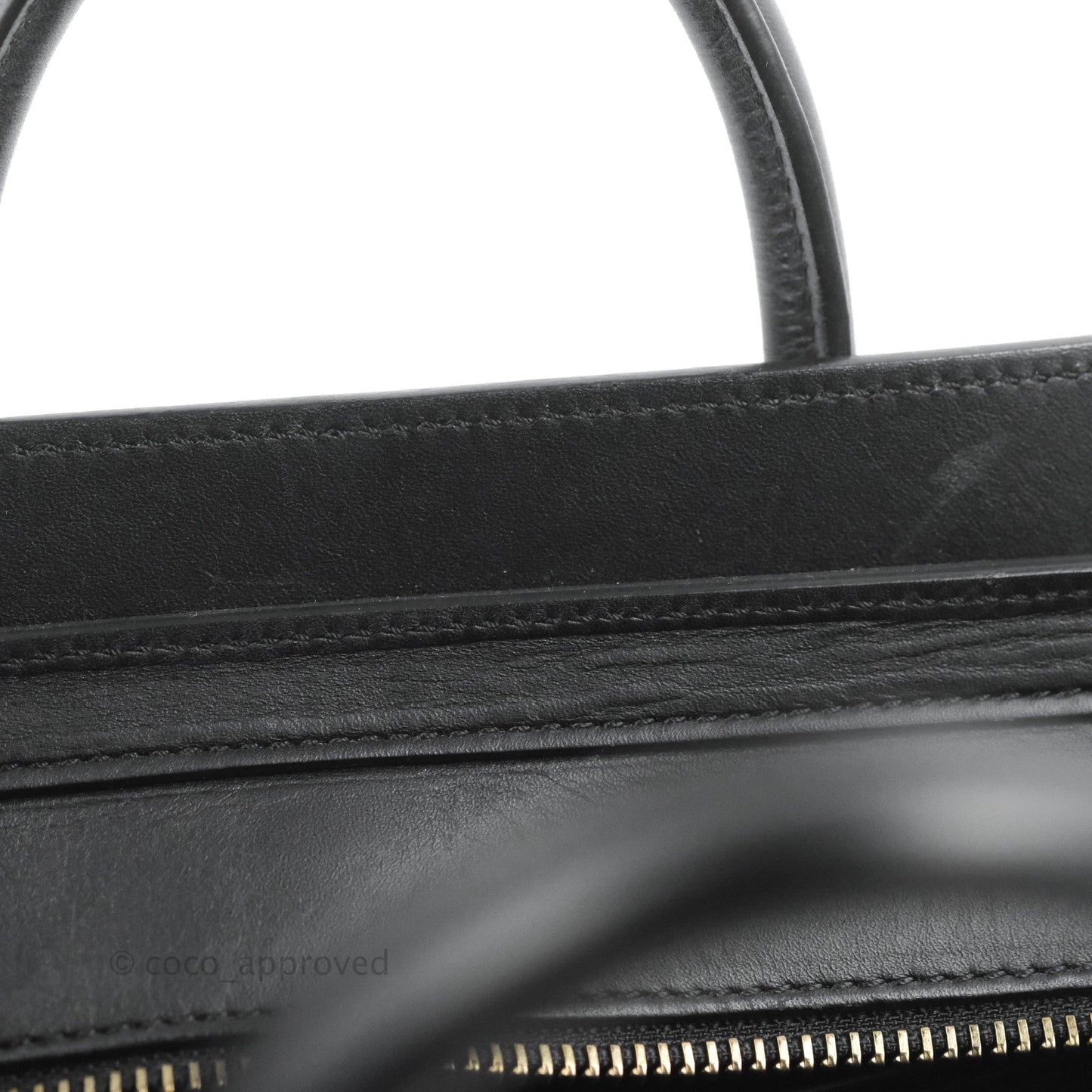 Celine Nano Luggage Bag Tricolour Dune/White/Black Grained Calfskin
