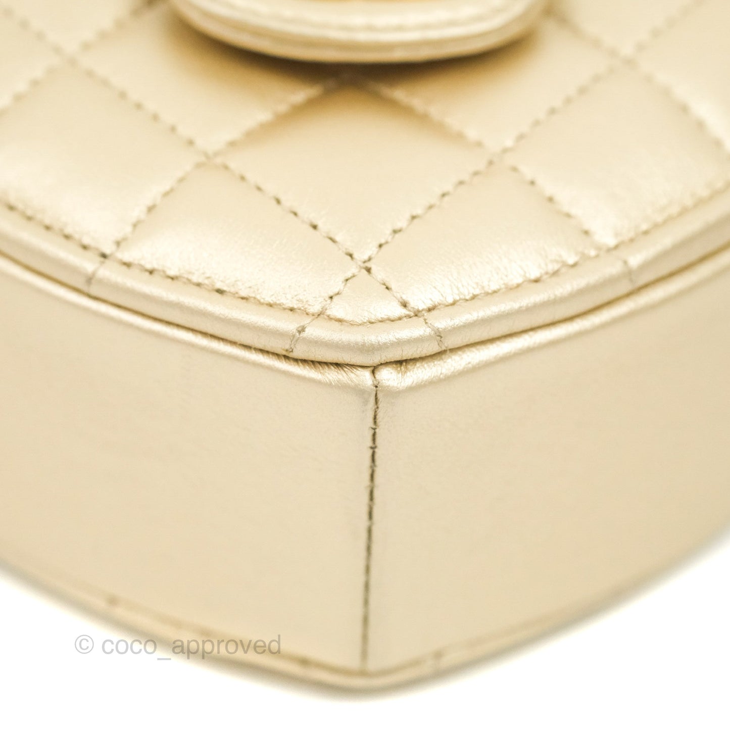 Chanel Small Heart Bag Gold Lambskin Gold Hardware 22S
