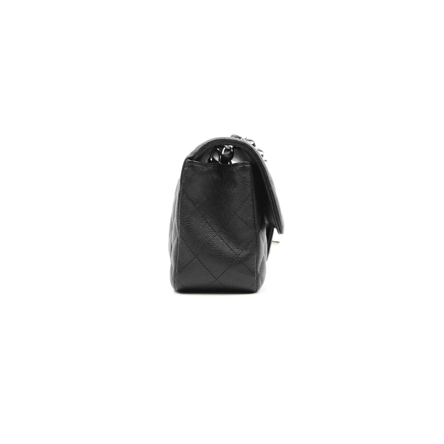 Chanel Classic Mini Rectangular Flap Black Caviar Silver Hardware