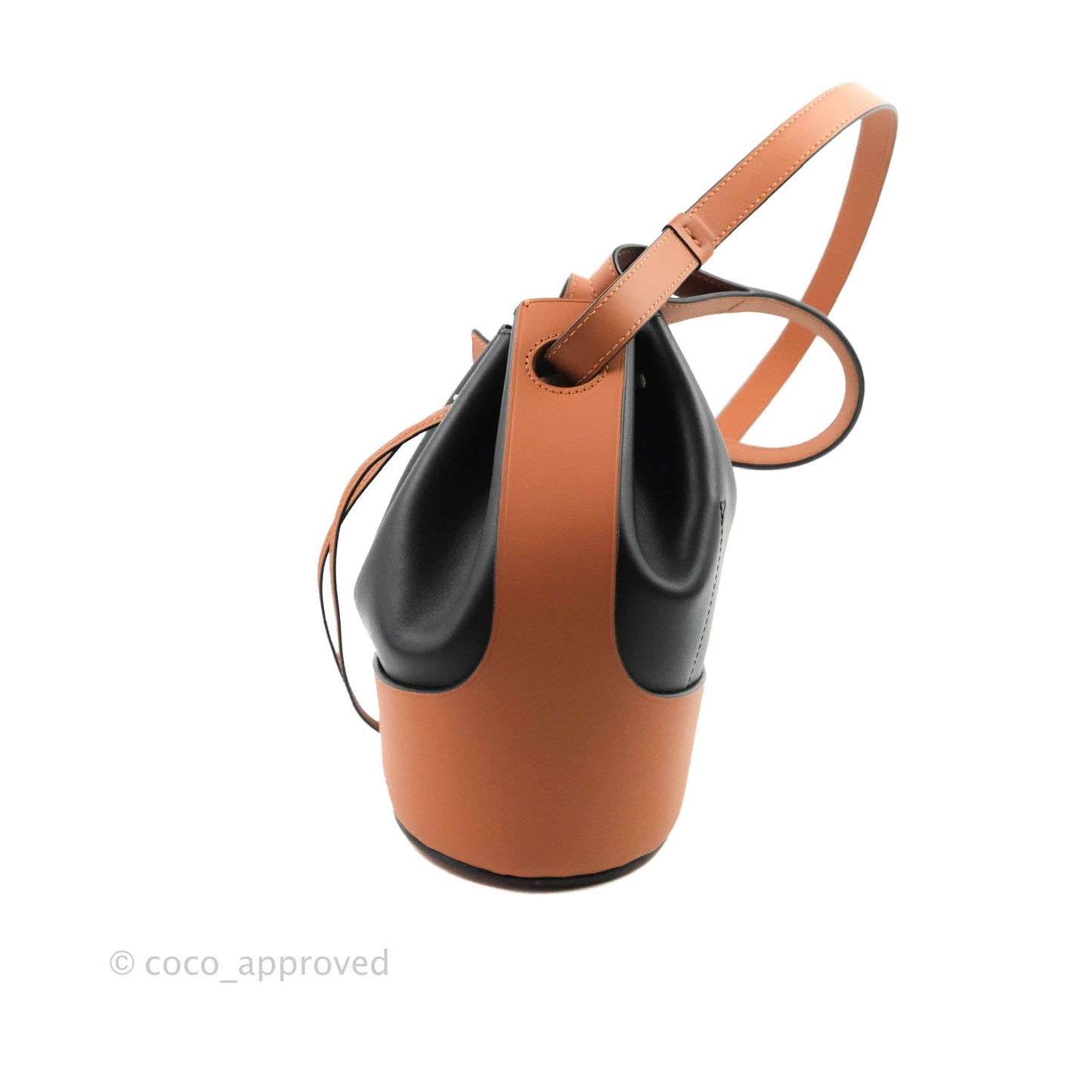 Loewe Small Balloon Bucket Bag Black Tan Calfskin
