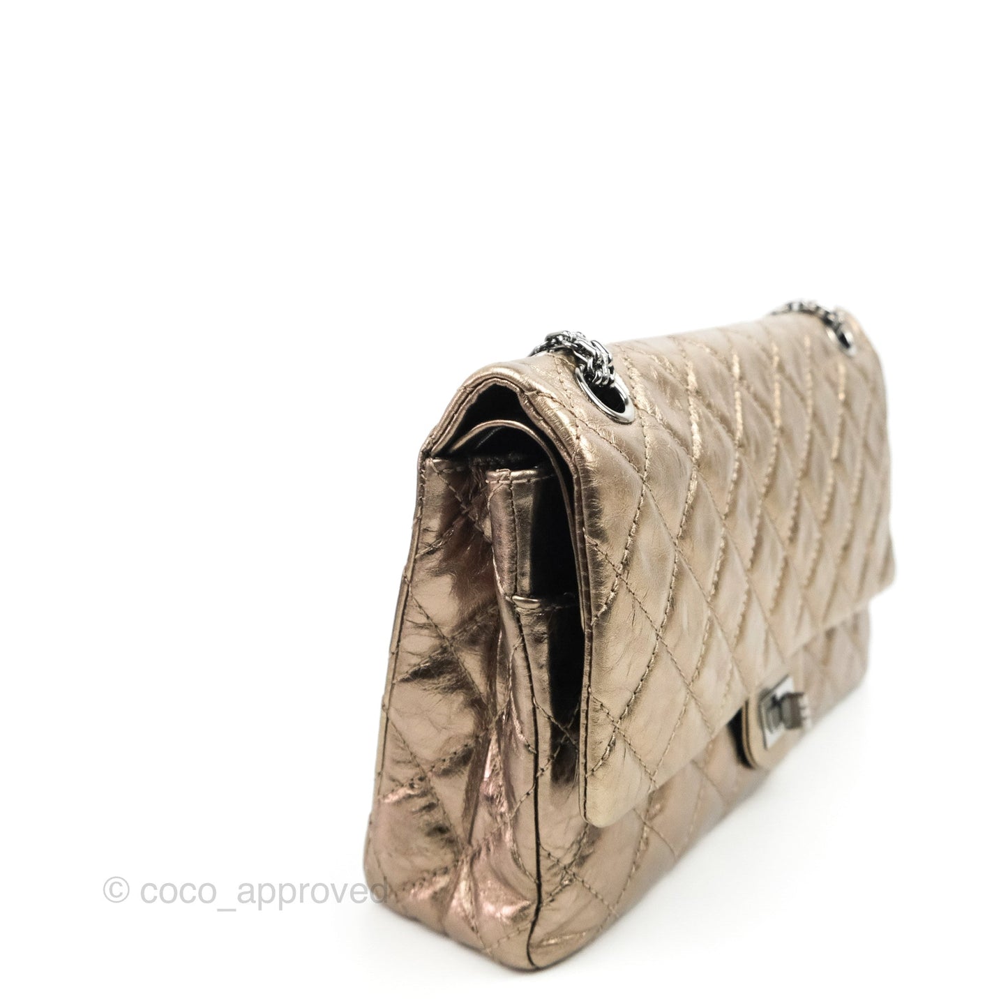 Chanel Reissue 226 Quilted Metallic Calfskin Copper Gold