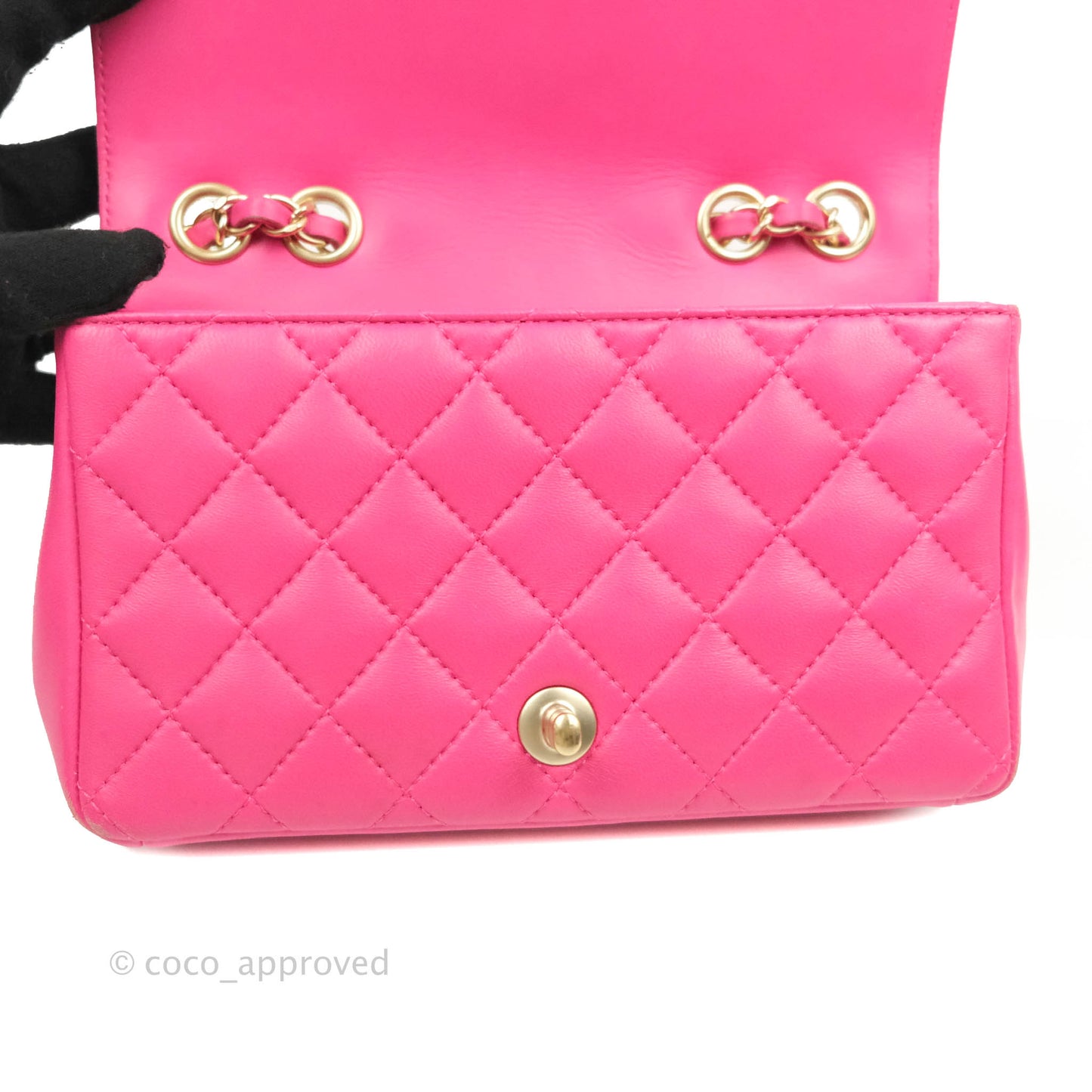 Chanel Quilted Small Flap Pink Lambskin Matte Gold Hardware