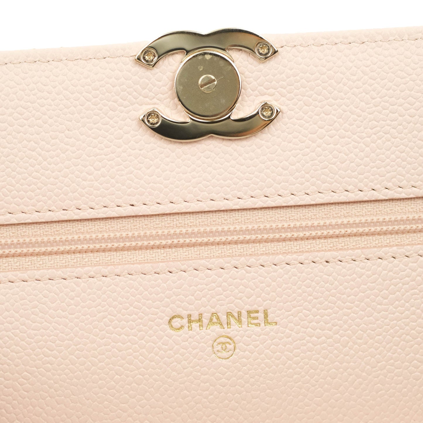 Chanel Wallet on Chain Pale Pink Caviar Gold Hardware 21C