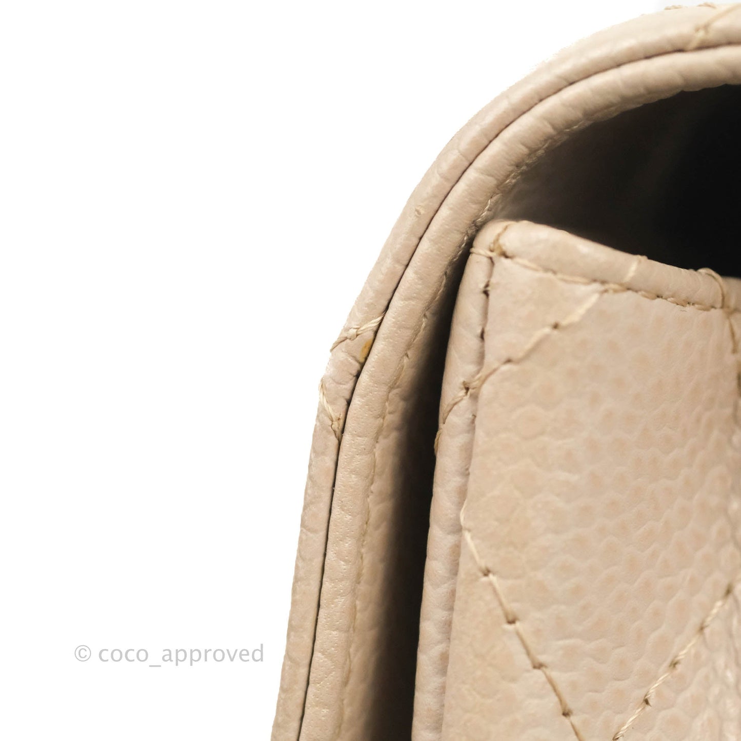 Chanel Quilted East West Flap Pale Pink Caviar Silver Hardware