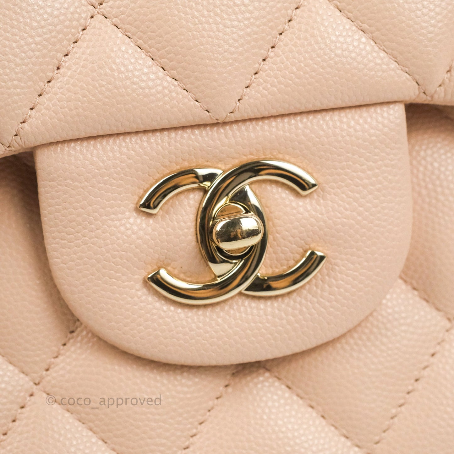 Chanel Jumbo Double Flap Rose Clair Pink Caviar Gold Hardware⁣⁣