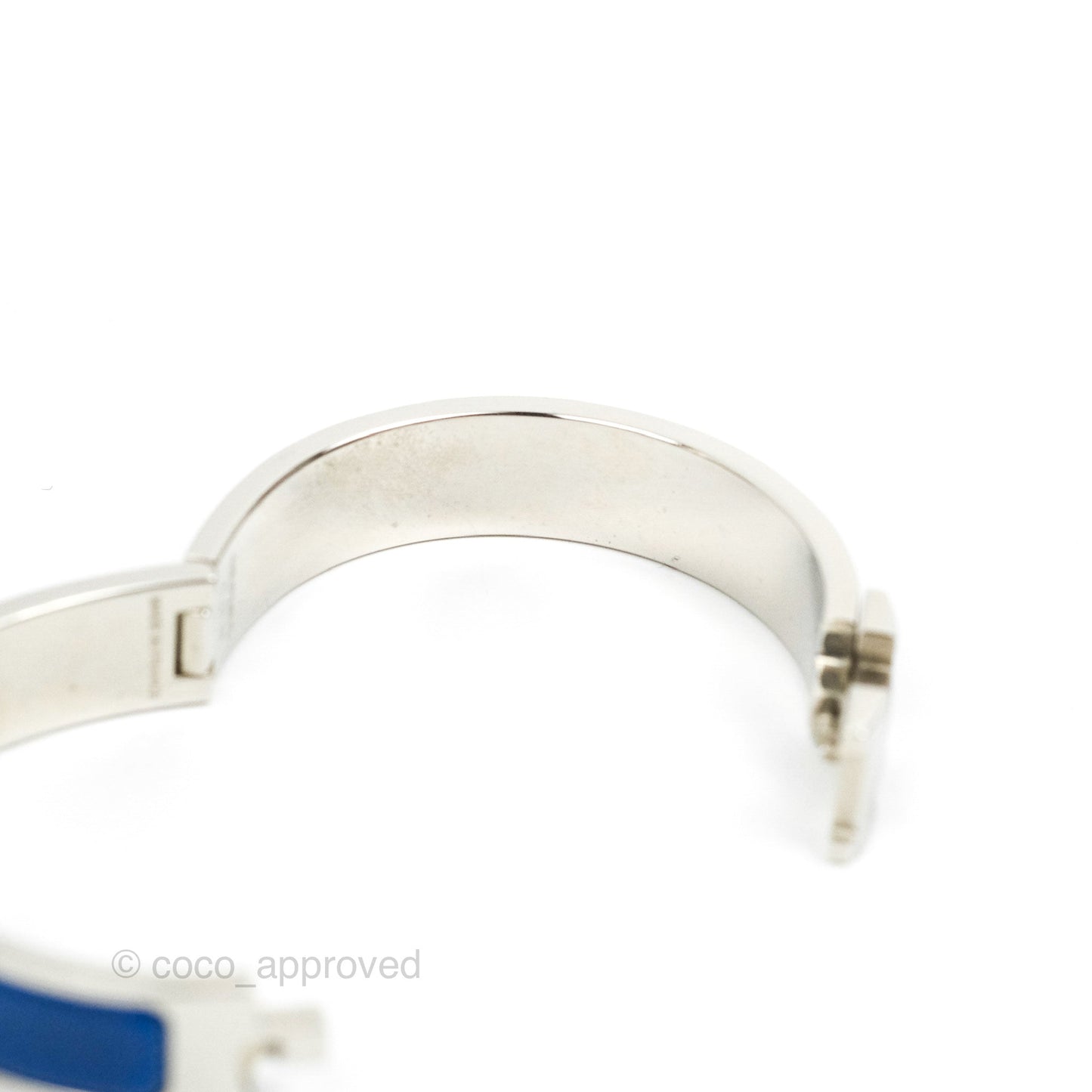 Hermès Clic H Bracelet Blue Palladium Hardware PM