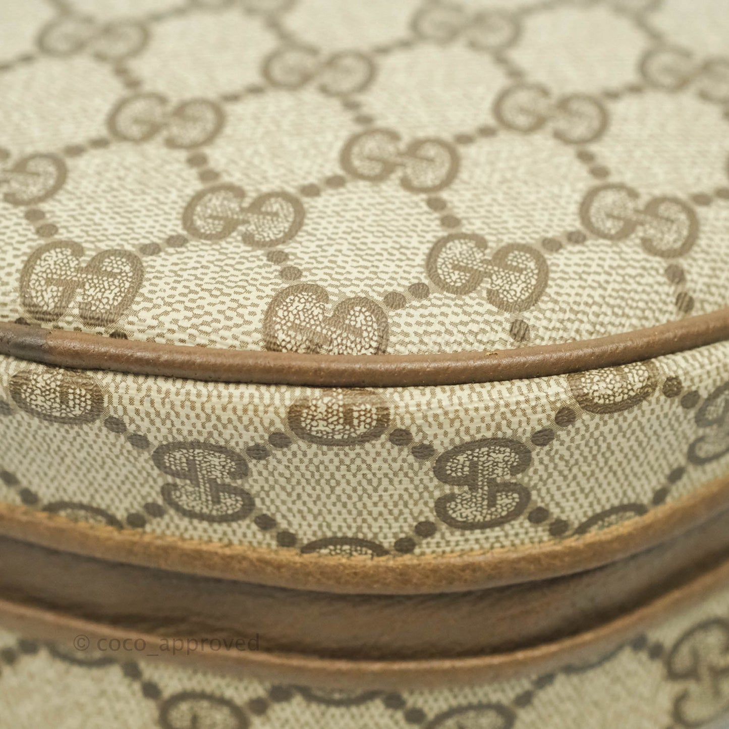 Gucci Vintage GG Monogram Canvas Round Shoulder Bag