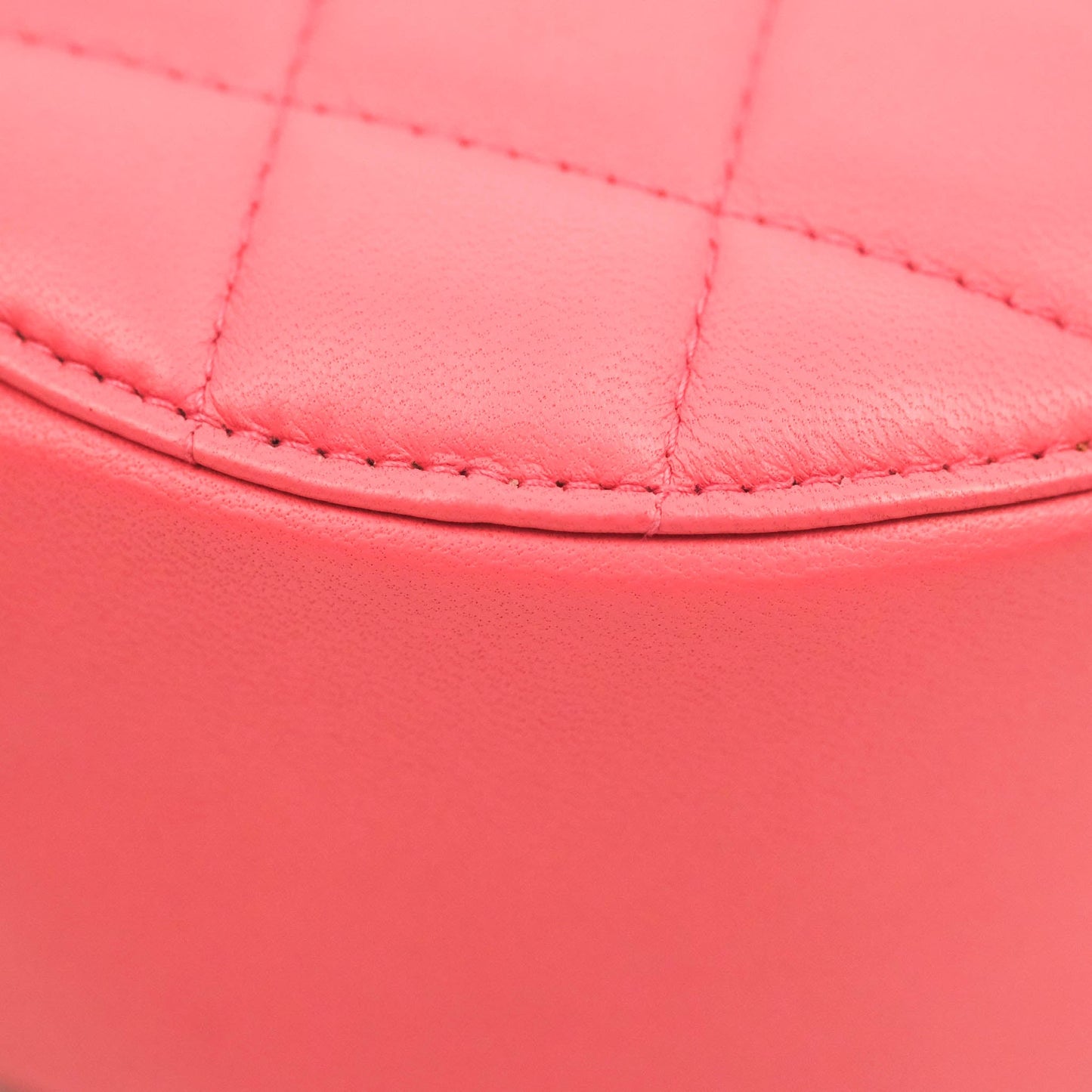 Chanel Quilted Round Pearl Crush Clutch With Chain Pink Lambskin Aged Gold Hardware