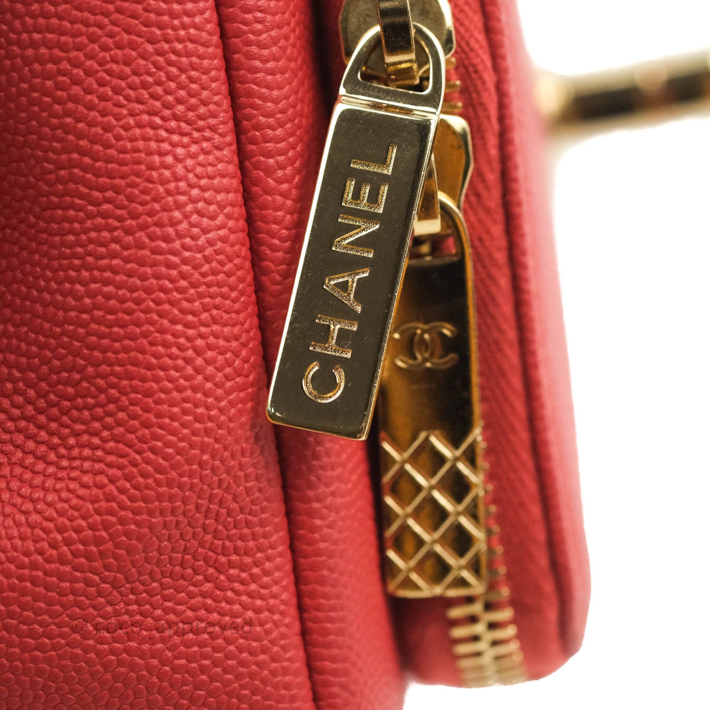 Chanel Quilted Small Business Affinity Flap Red Caviar Gold Hardware