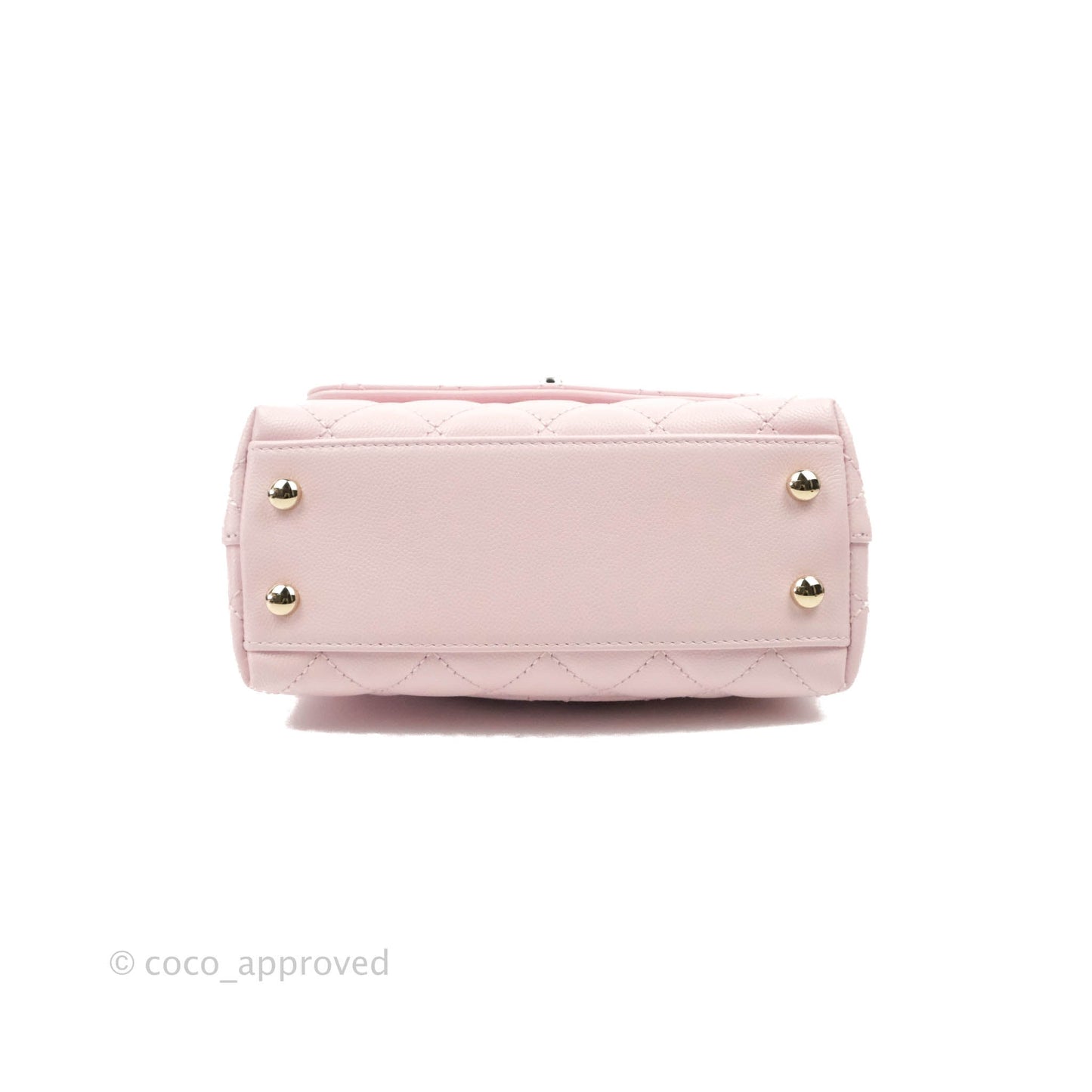 Chanel Mini Coco Handle Quilted Light Pink Caviar Gold Hardware