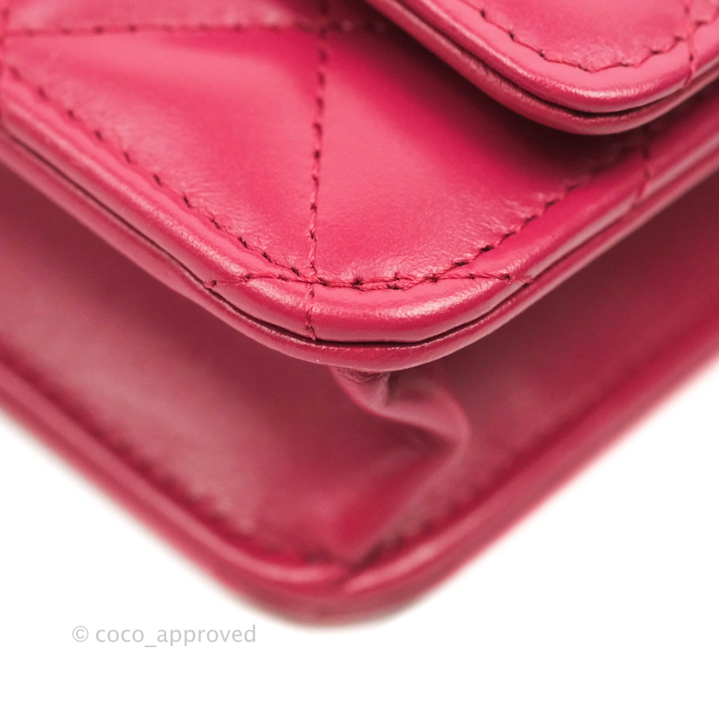 Chanel Quilted Perfect Fit Adjustable Wallet On Chain WOC Pink Calfskin Aged Gold Hardware