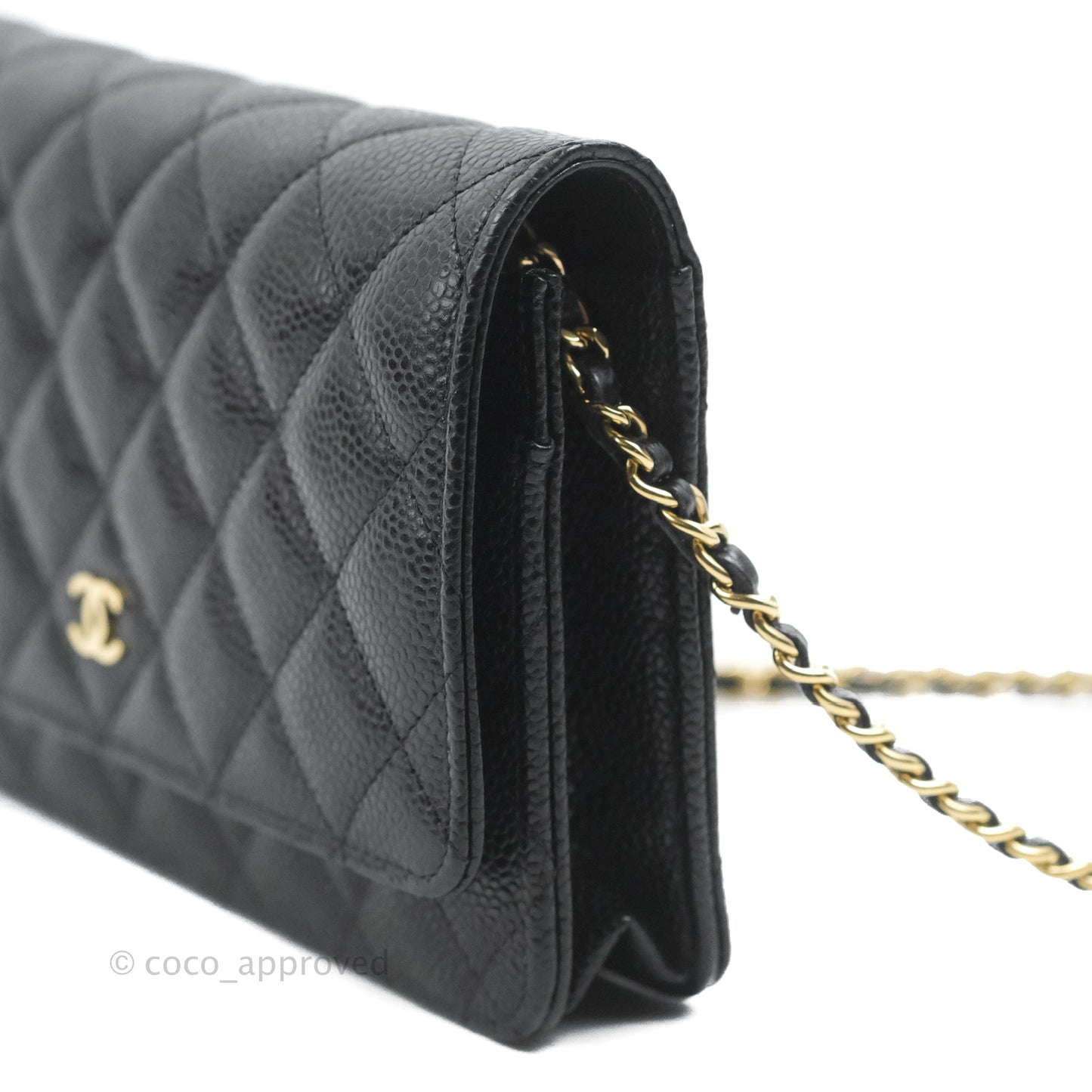 Chanel Quilted Classic WOC Black Caviar Gold Hardware