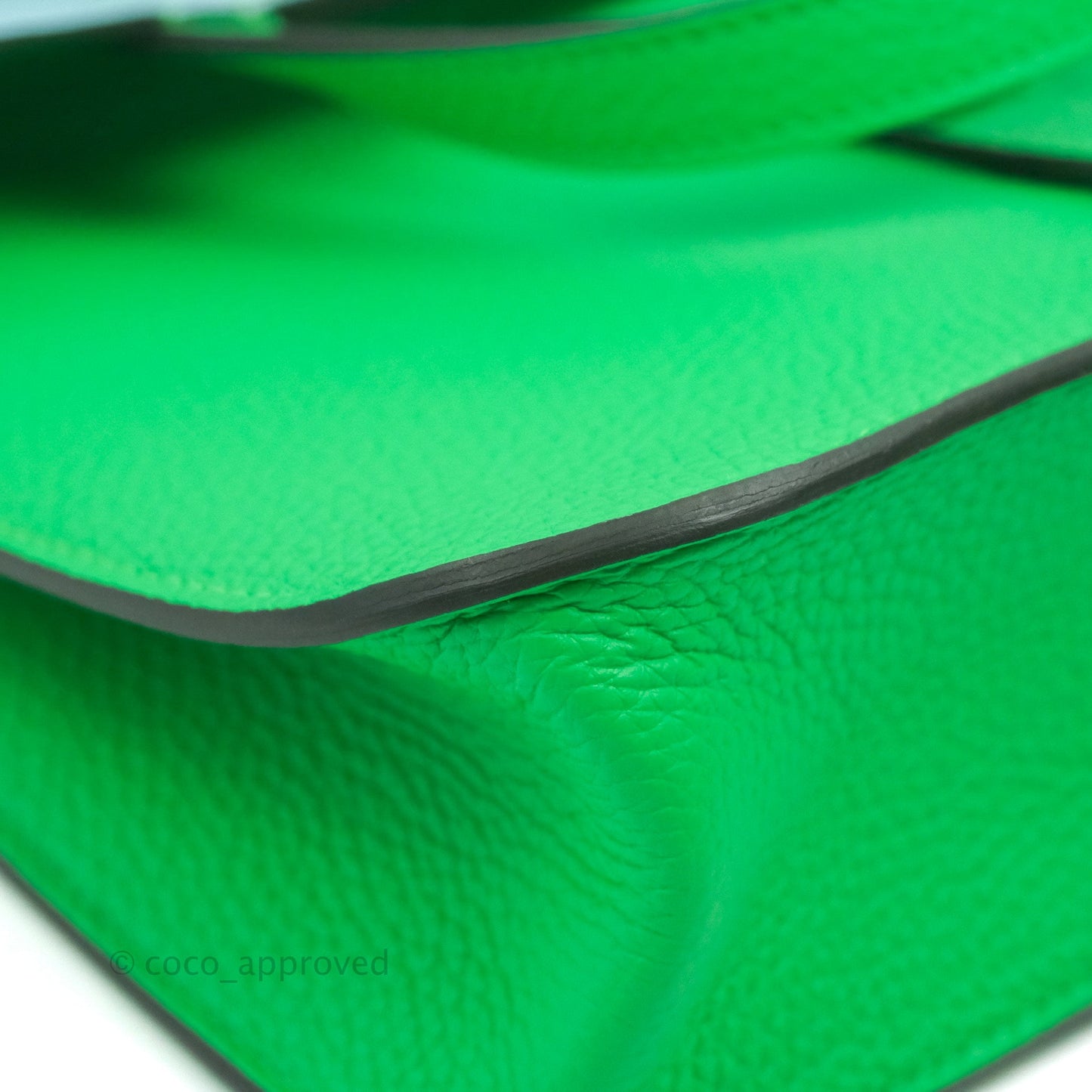 Hermès Halzan 25 Vert Comics/ Bleu Zephyr Clemence Palladium Hardware