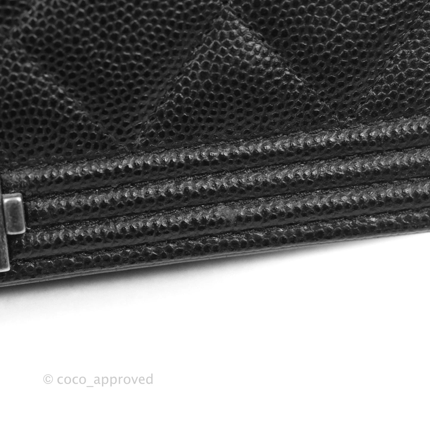 Chanel Quilted Boy Wallet on Chain WOC Black Caviar Ruthenium Hardware