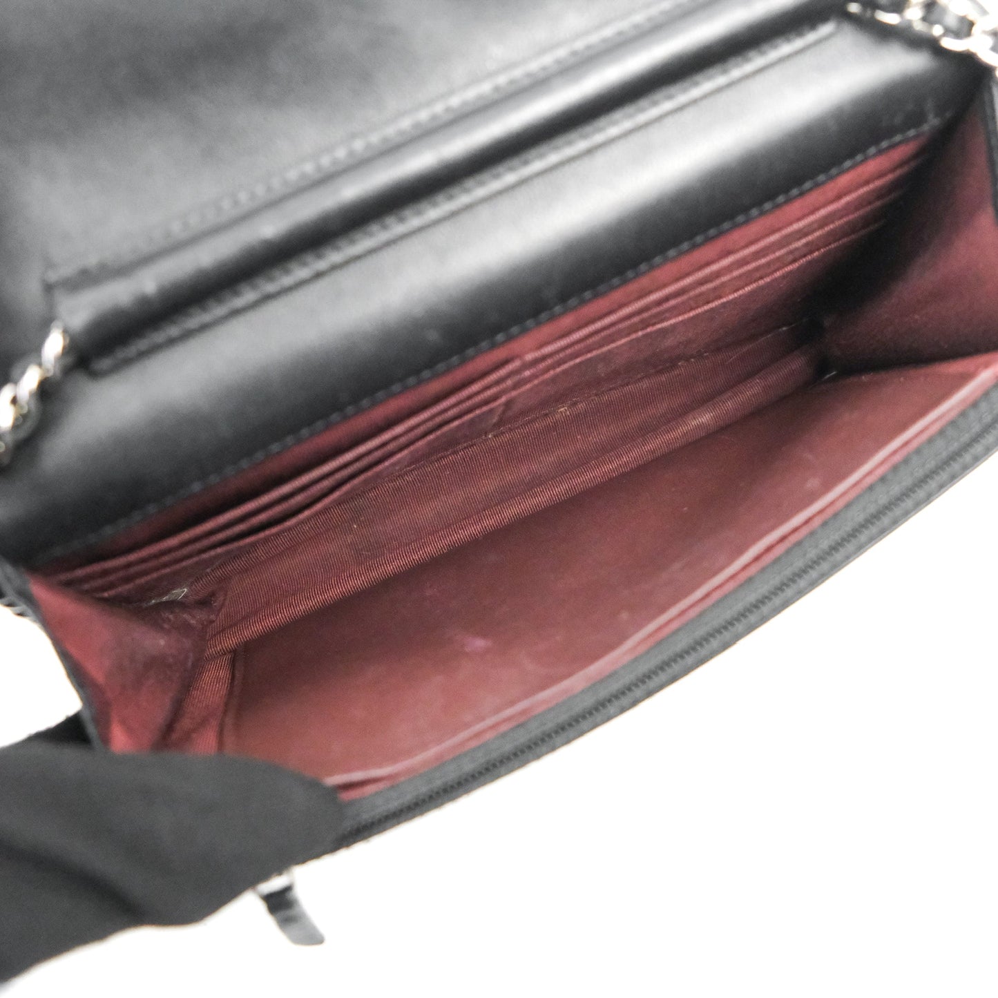 Chanel Quilted Classic WOC Black Lambskin Silver Hardware