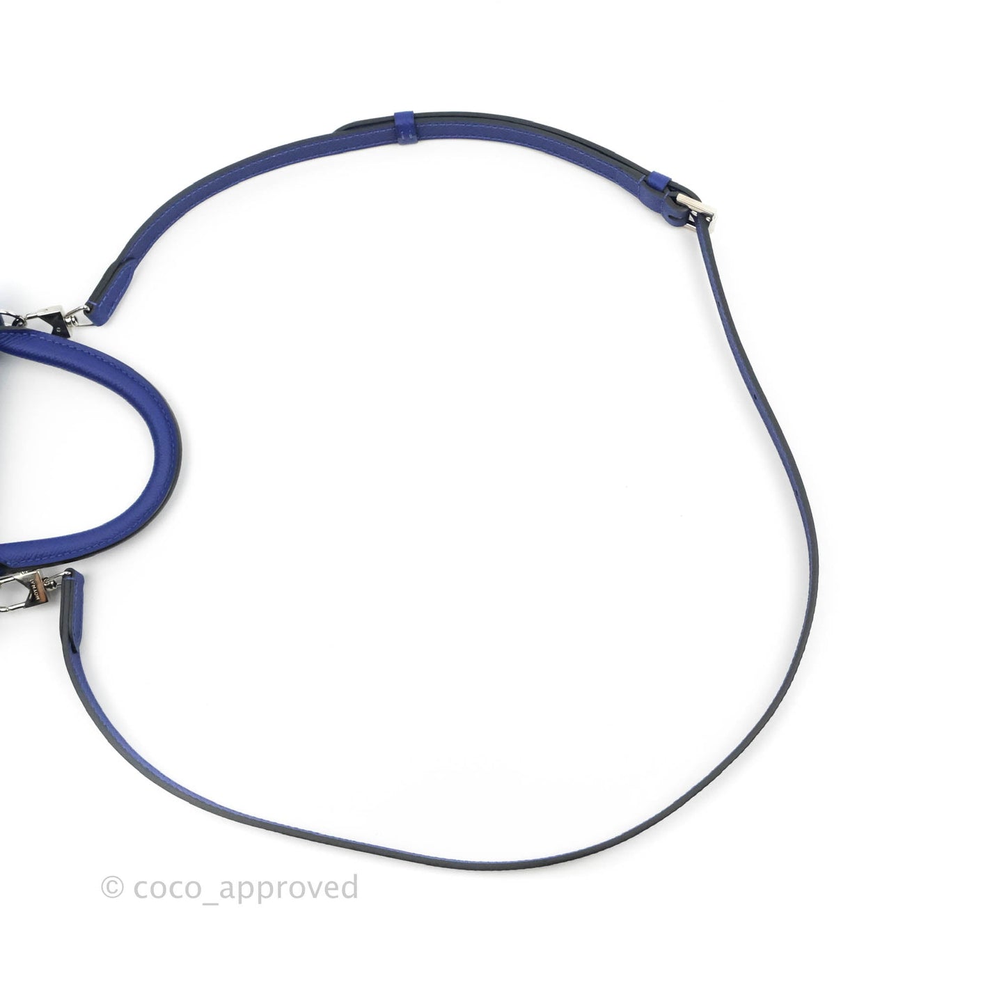 Moynat Gabrielle PM Bag Blue Calfskin Silver Hardware