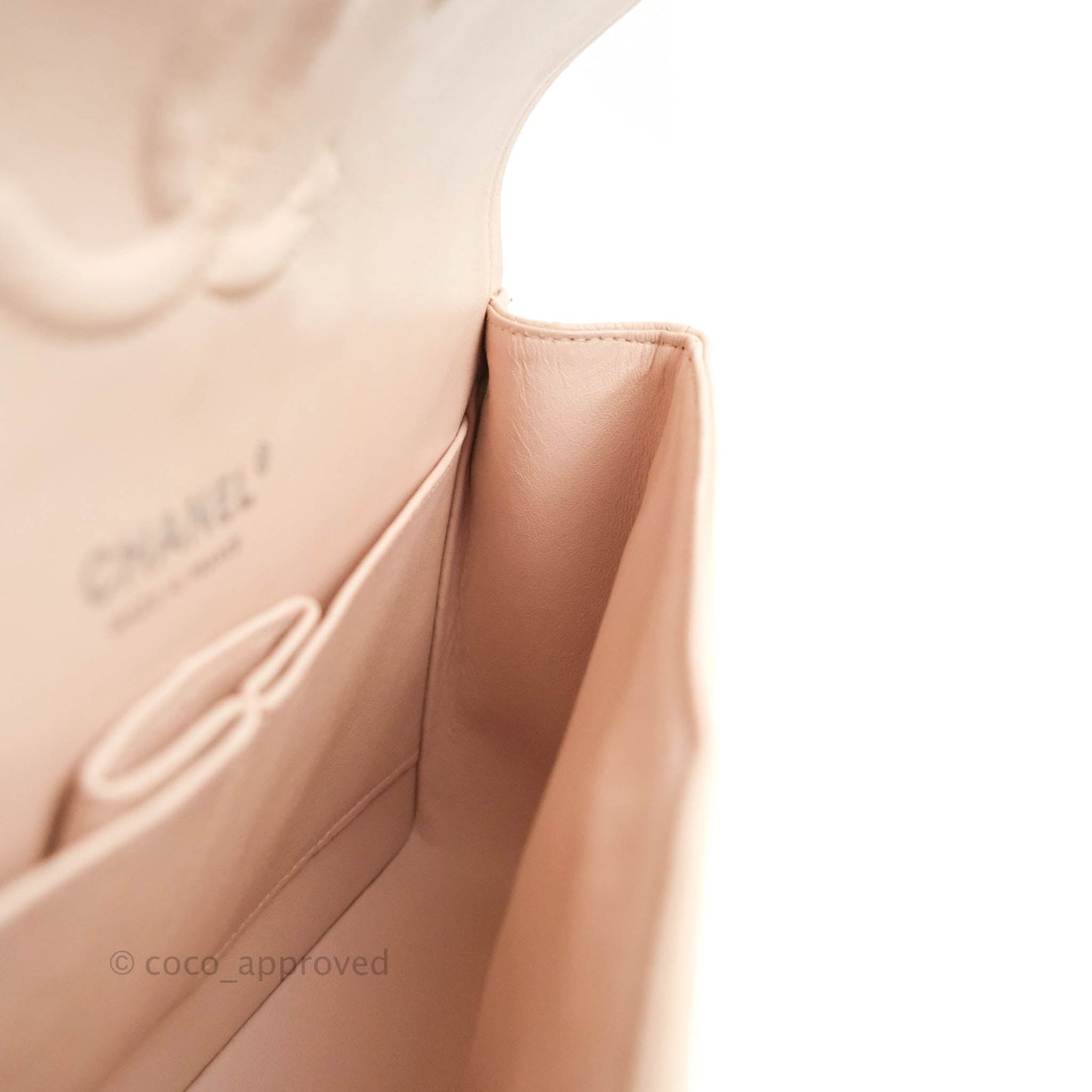 Chanel Classic M/L Medium Flap Quilted Sakura Pink Caviar Silver Hardware
