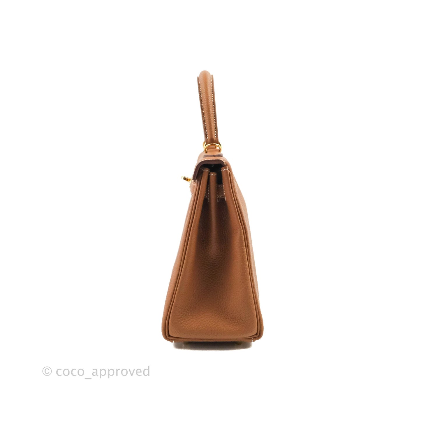 Hermès Retourne Kelly 25 Gold Togo Gold Hardware